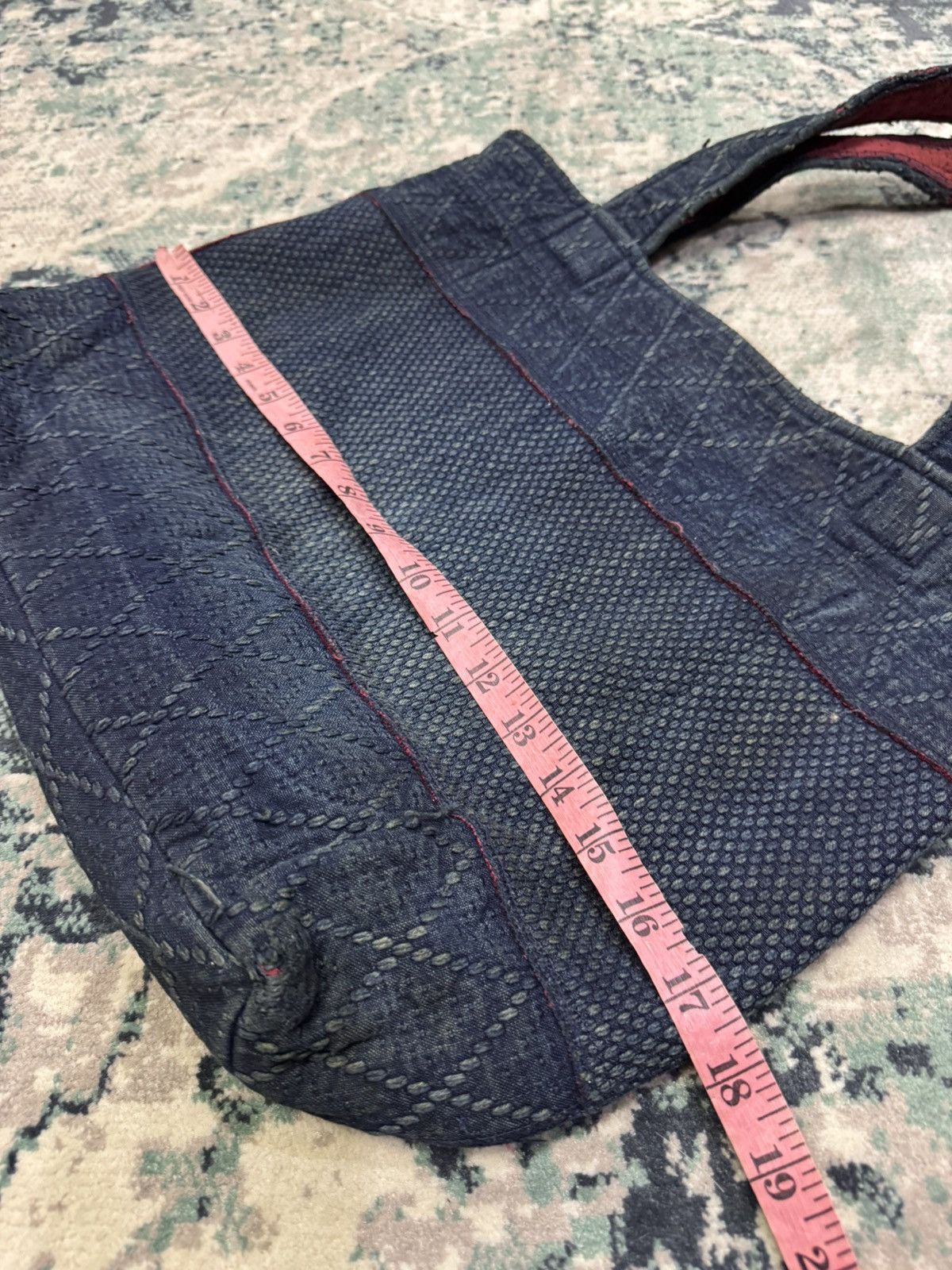 Blue Blue Japan BLUE-BLUE JAPAN X ARIGATO SASHIKO STITCHES TOTE BAG Size ONE SIZE - 6 Thumbnail