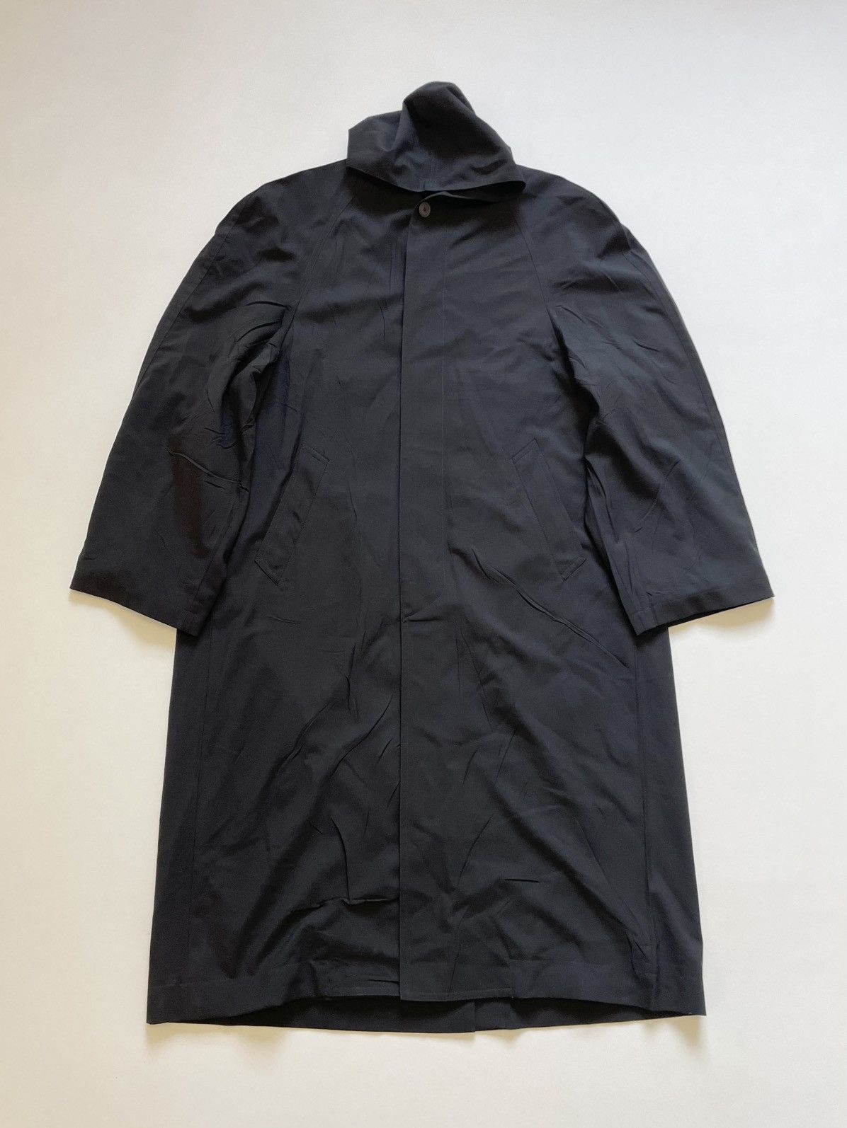 Balenciaga S/S 24 Black Wool Hooded Cloak Jacket Size US XL / EU 56 / 4 - 20 Thumbnail