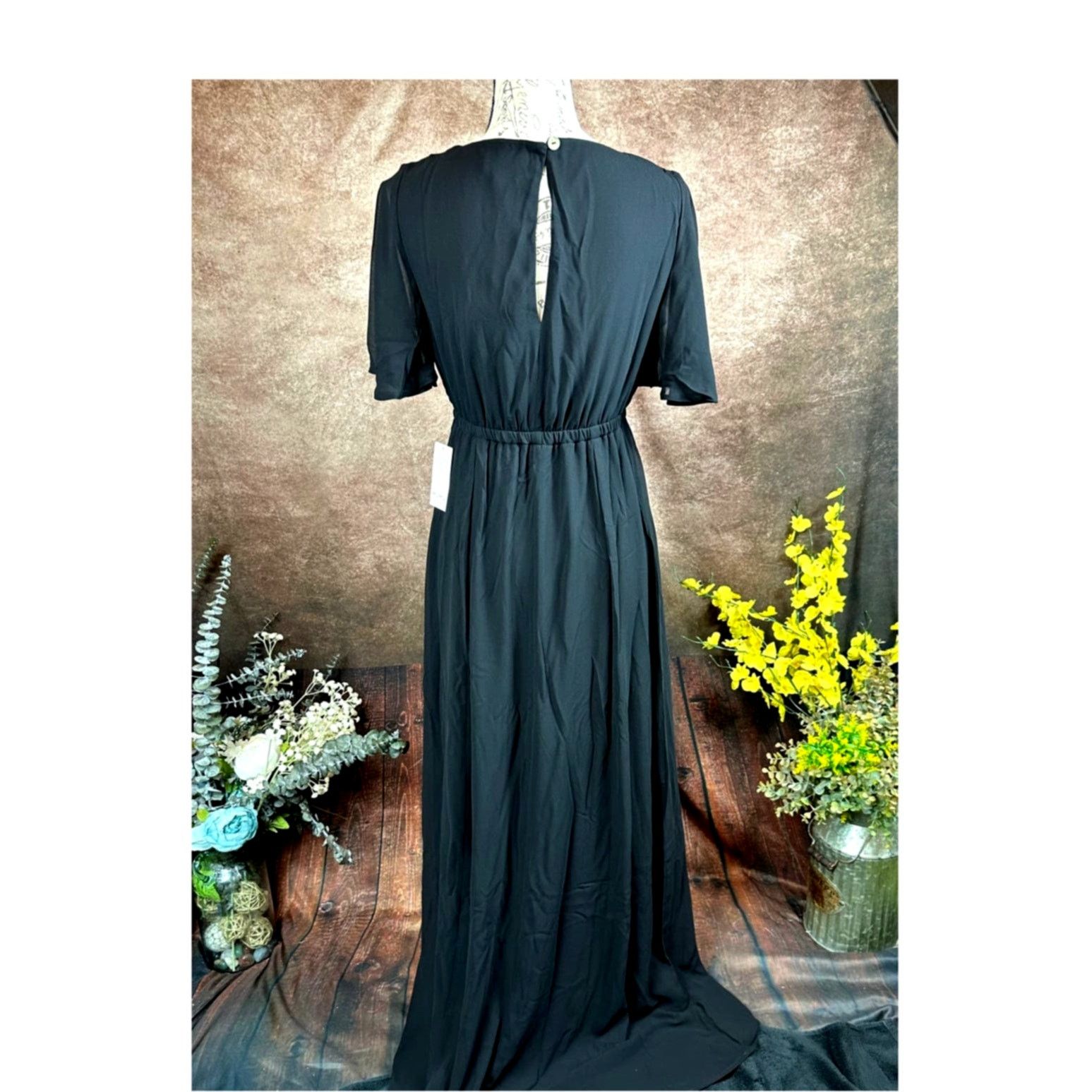 Show Me Your MuMu Show Me Your Mumu Emily Empire Maxi Dress Black Chiffon S Size S / US 4 / IT 40 - 11 Thumbnail