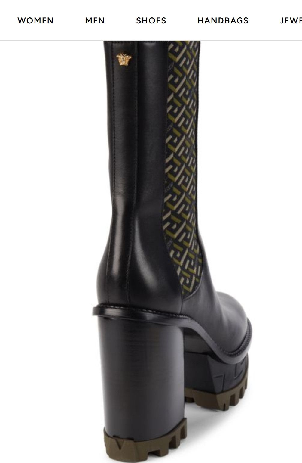 Versace Greca Block Heel Platform Chelsea Boots Size US 8 / IT 38 - 2 Thumbnail