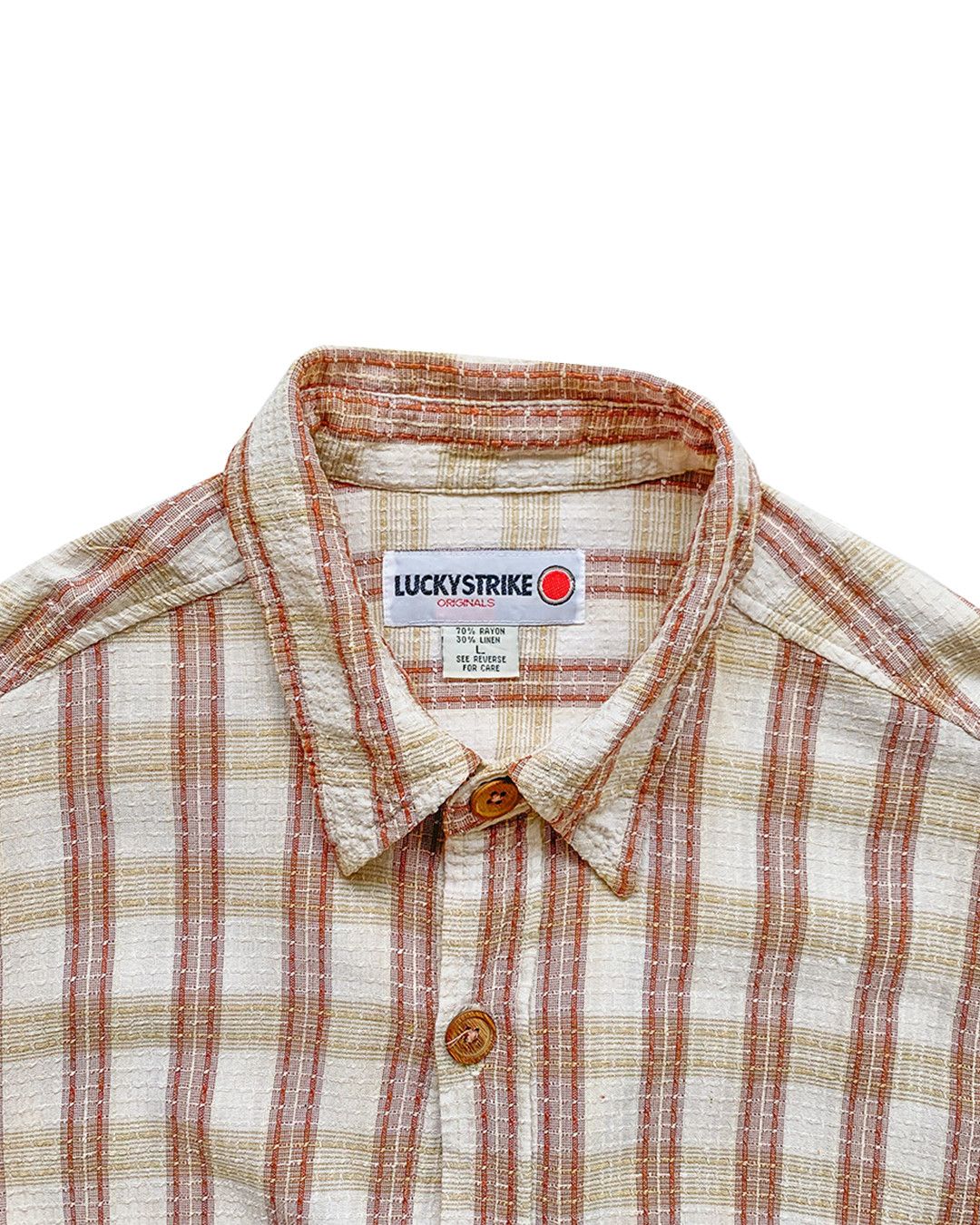 Other Boxy Shirt - Lucky Strike Cream square Pattern Size US XL / EU 56 / 4 - 5 Thumbnail