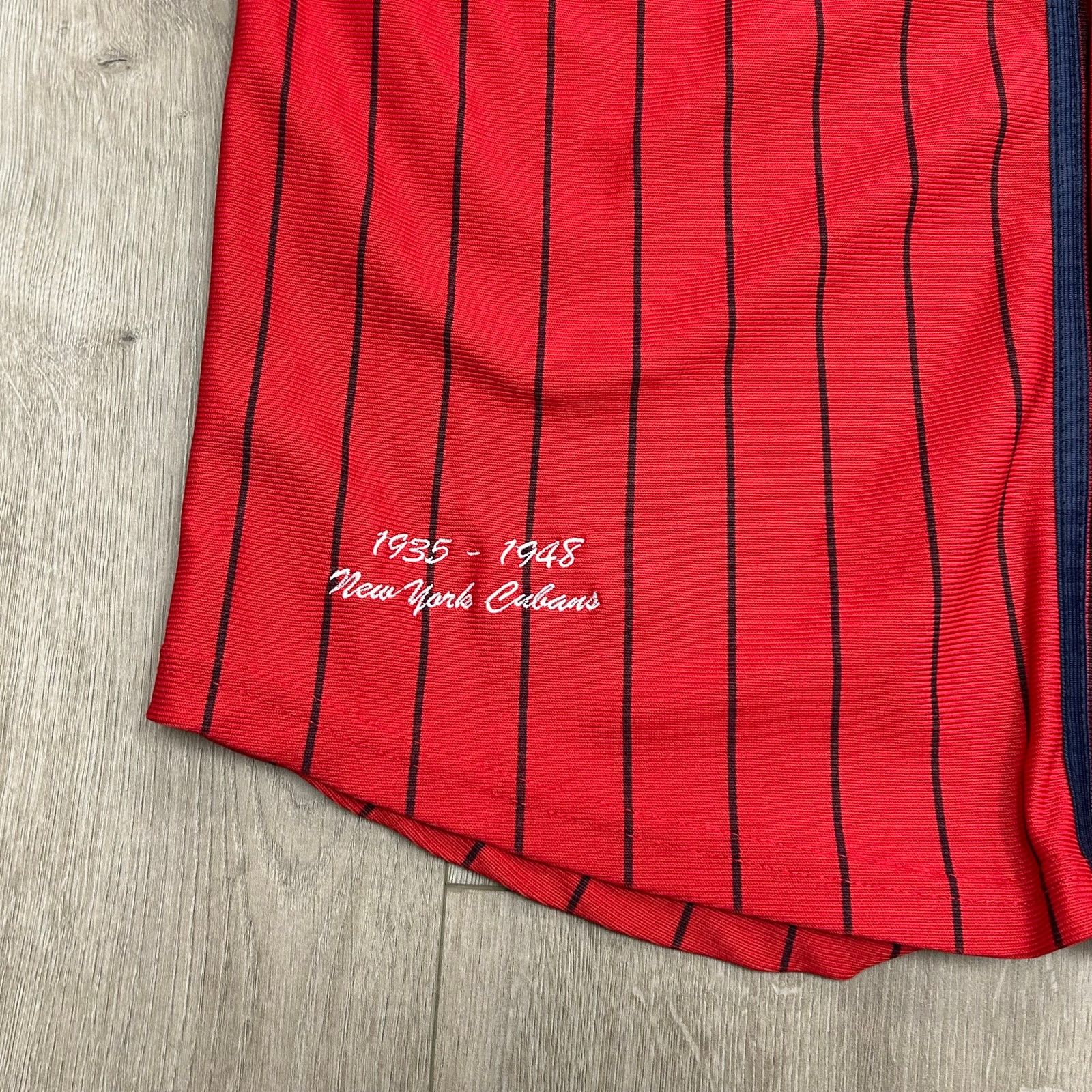 MLB New York Cubans Negro League Red Baseball Jersey size Large Size US L / EU 52-54 / 3 - 3 Thumbnail