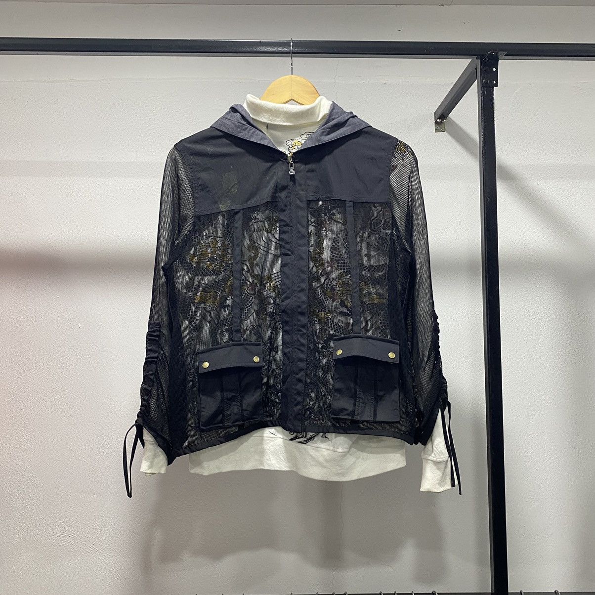 Japanese Brand Sickk☠️ Dusol Mesh Net Hooded Jacket Punk Hysteric 90s Size US S / EU 44-46 / 1 - 9 Thumbnail