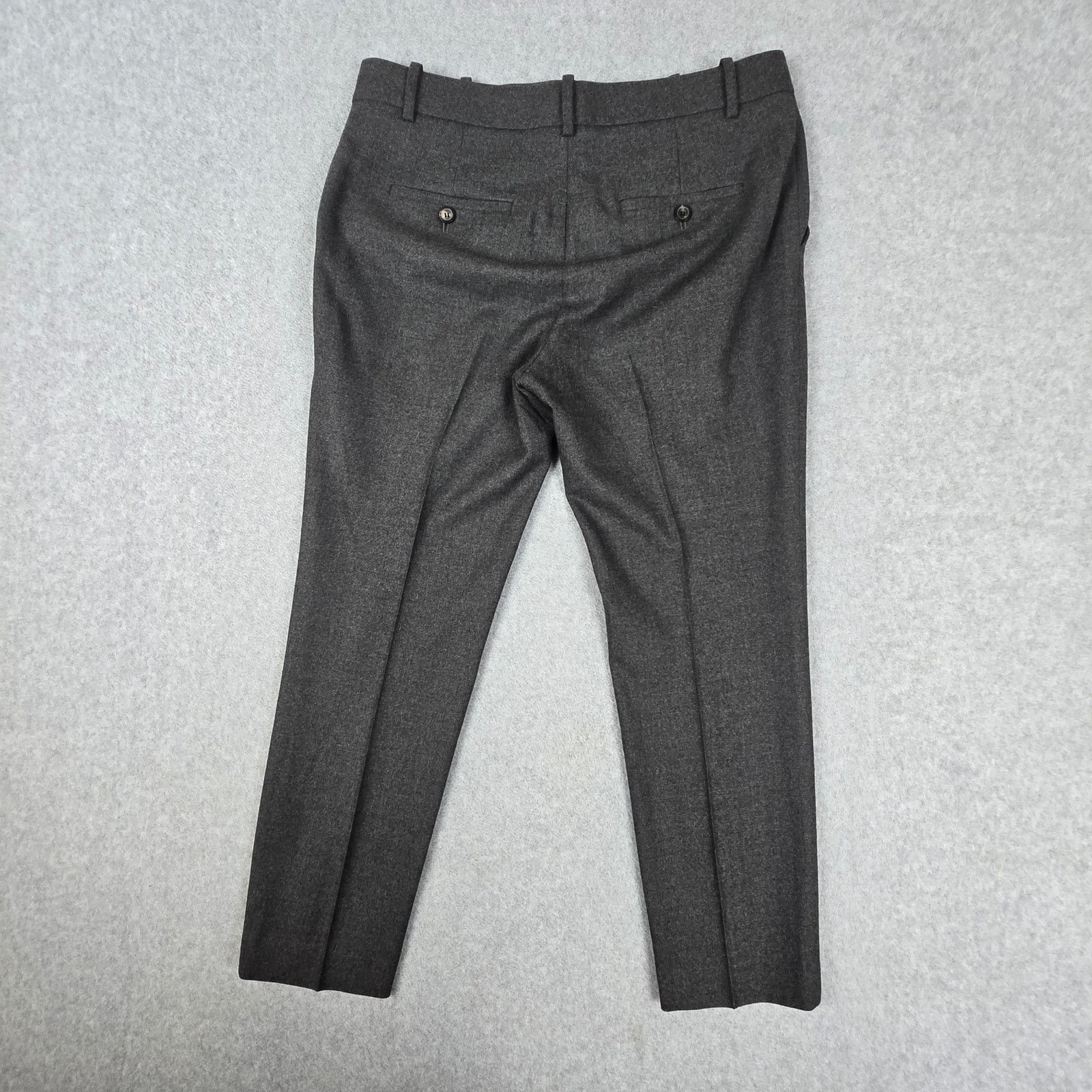 Theory Theory Womens 6 Gray Flat Front Dress Pants 96% Virgin Wool Size 28" / US 6 / IT 42 - 2 Thumbnail