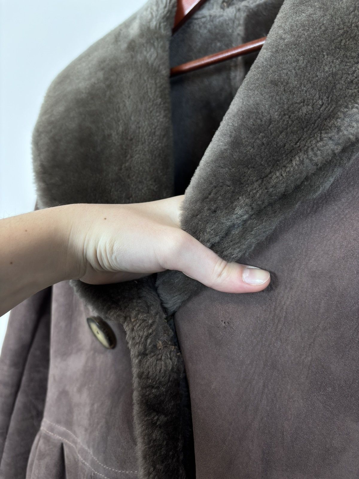 Sawyer of Napa Vintage Sawyer Of Napa Women’s Shearling Sheepskin Coat Size XL / US 12-14 / IT 48-50 - 15 Thumbnail