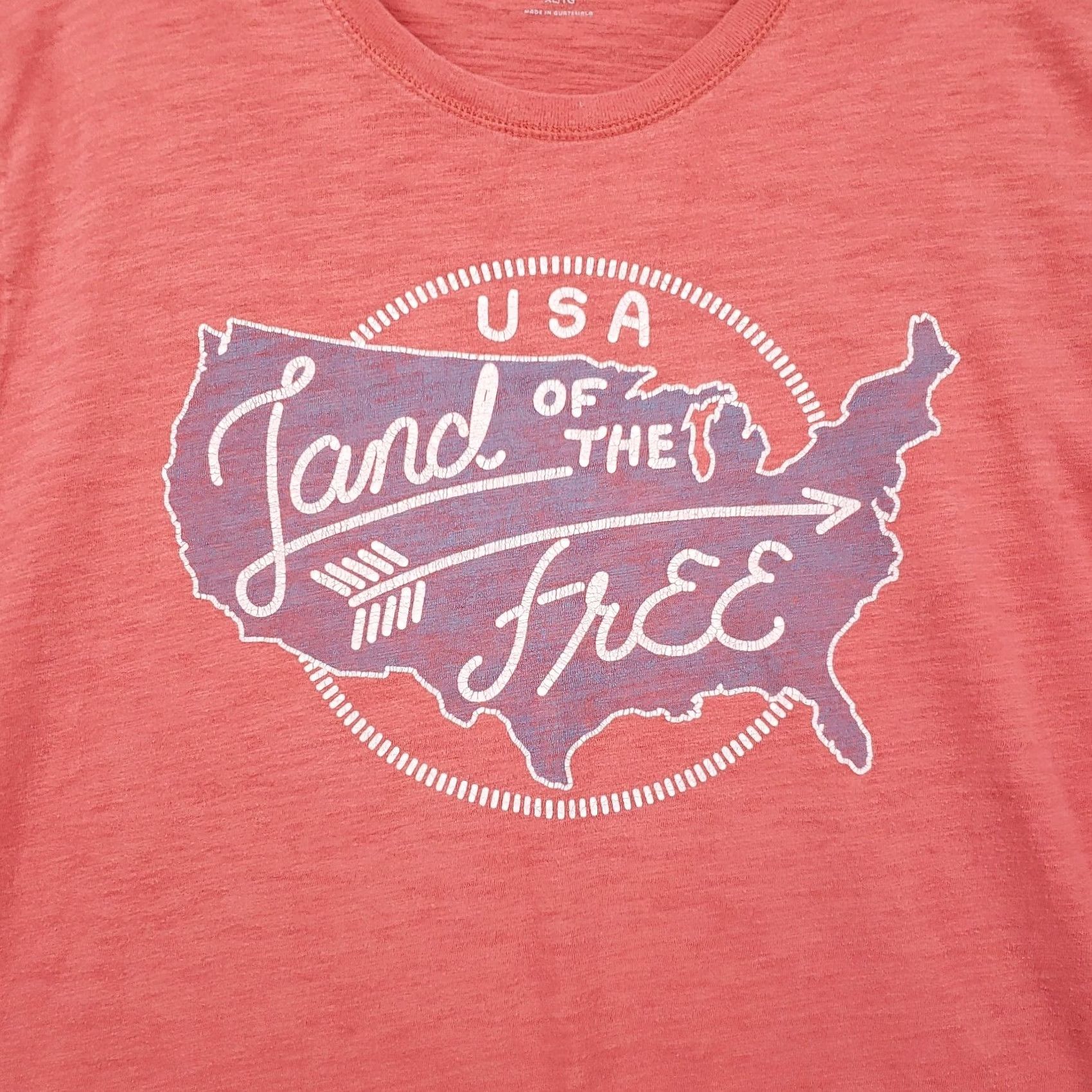 Old Navy Old Navy Red USA Land Of The Free T-Shirt Mens XL Crew Neck Short Sleeves Tee Size US XL / EU 56 / 4 - 5 Thumbnail