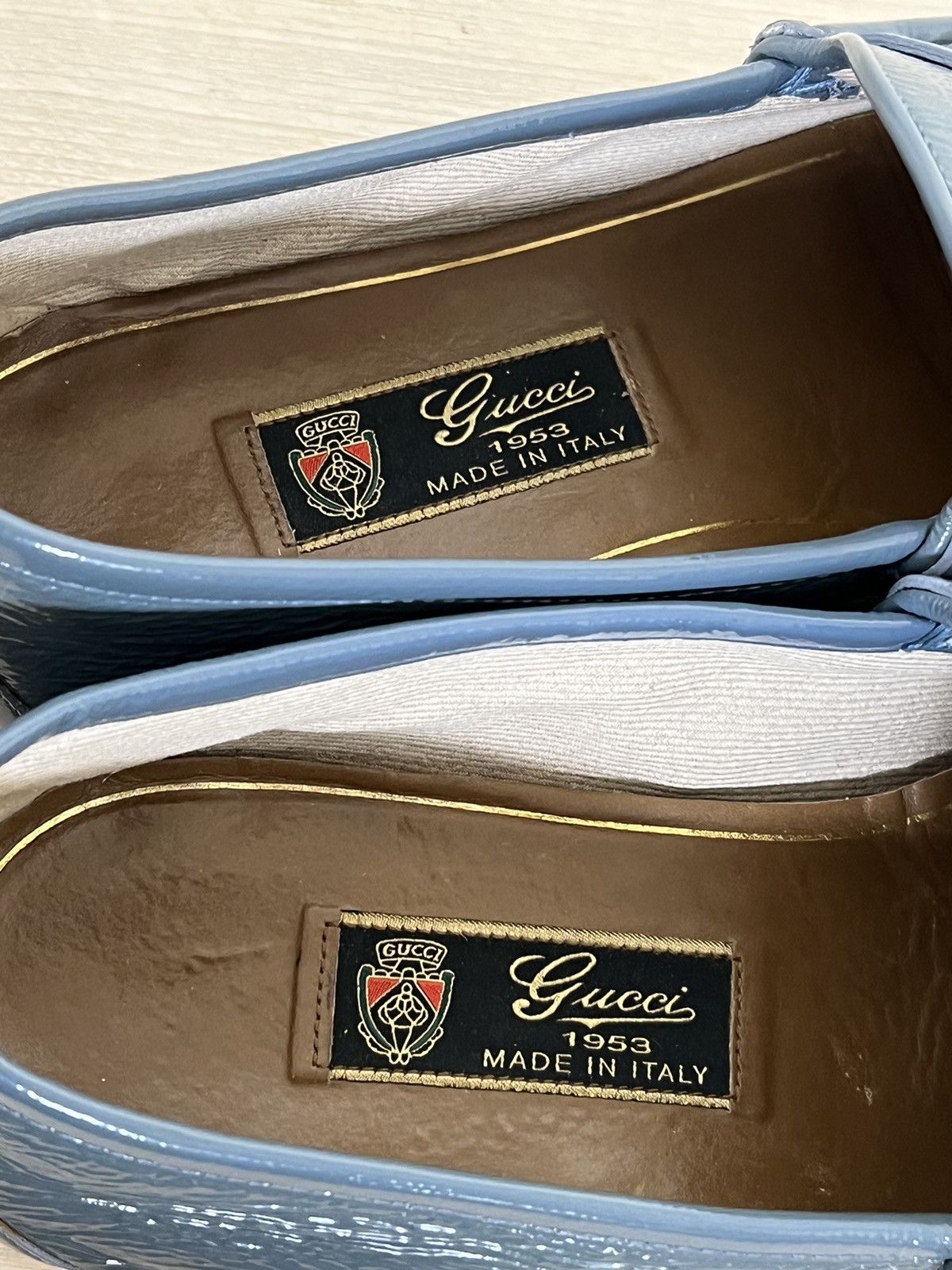 Gucci Teal Patent Leather Horsebit Loafers Size US 9 / EU 42 - 17 Thumbnail