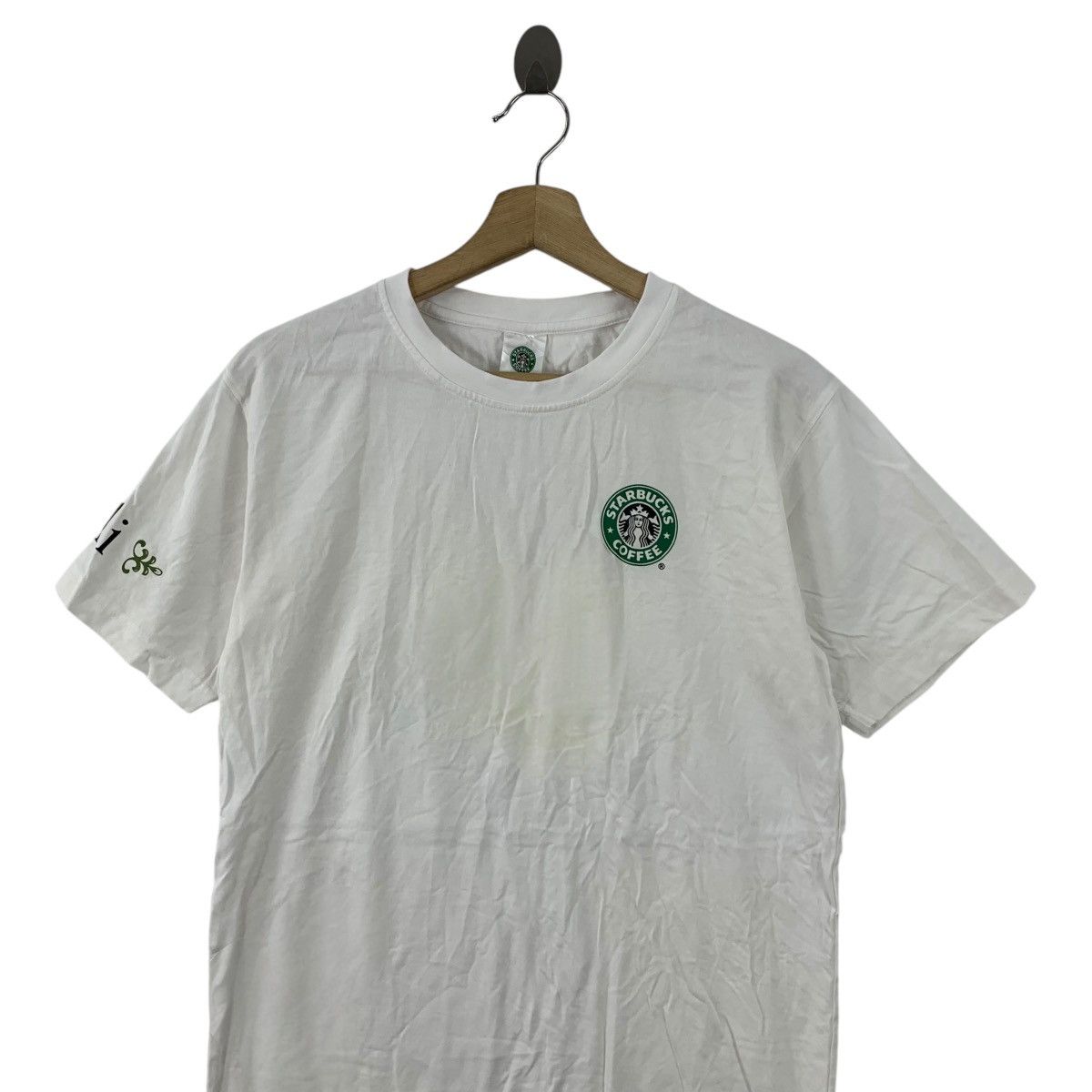 Vintage STARBUCKS BALI COLLECTION Aboriginal Goddess Tee Shirt Top Size S / US 4 / IT 40 - 2 Thumbnail