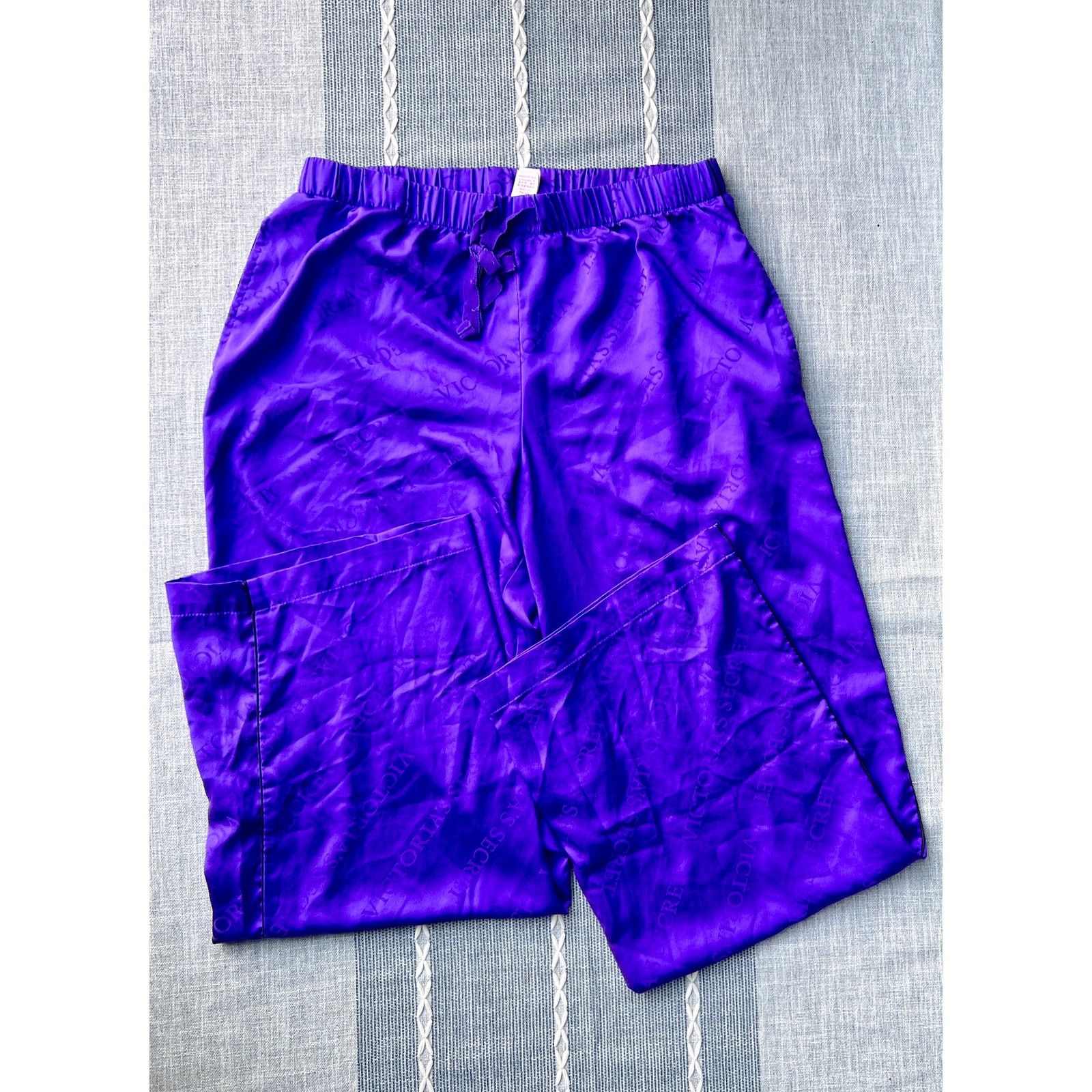 Victoria's Secret Victoria's Secret Purple Satin Pajama PJ Pants Women's S Size ONE SIZE - 1 Thumbnail