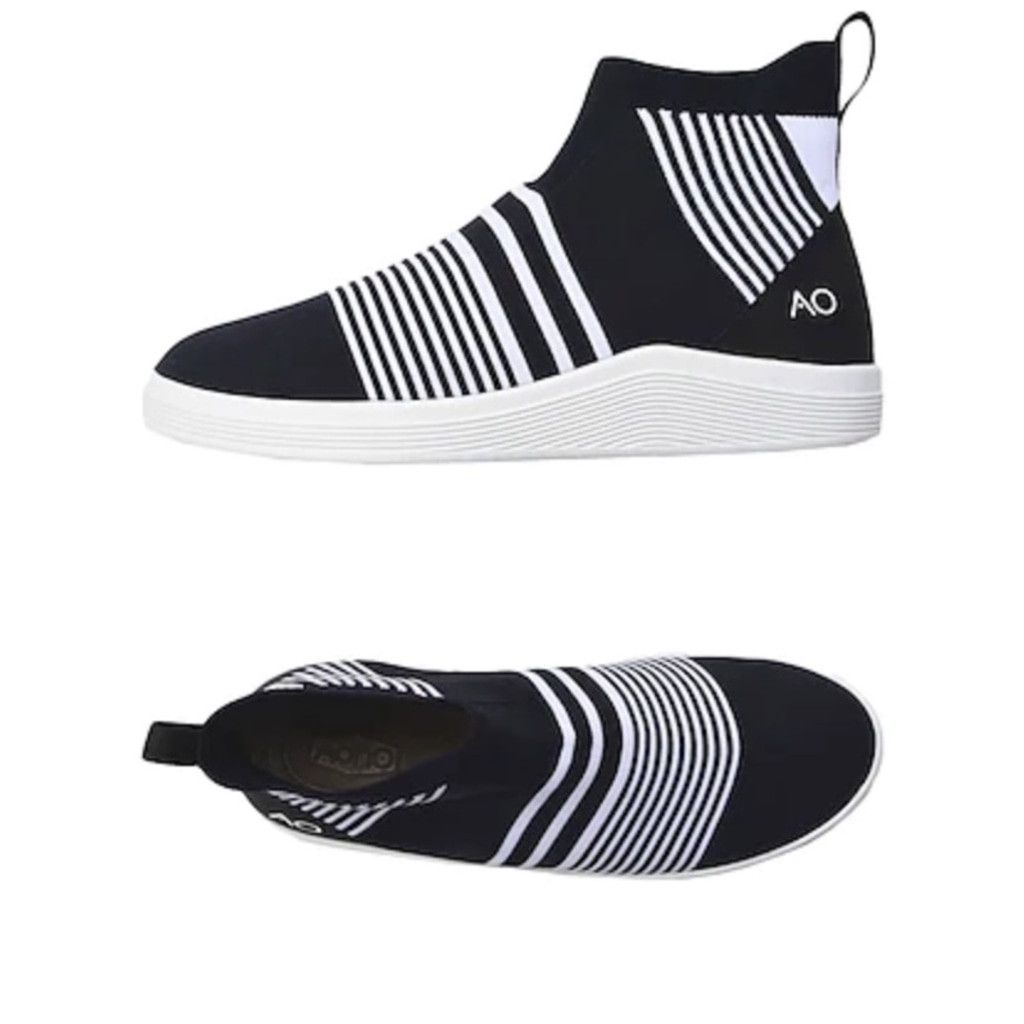The Unbranded Brand Adno Striped Sock Sneaker Bootie Size US 8 / IT 38 - 1 Thumbnail