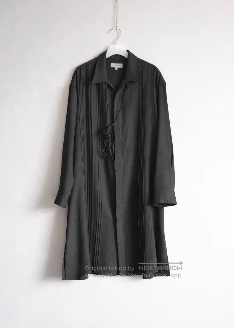 Yohji Yamamoto YOHJI YAMAMOTO Bellows Pleated Long Wool Shirt Size US L / EU 52-54 / 3 - 1 Thumbnail