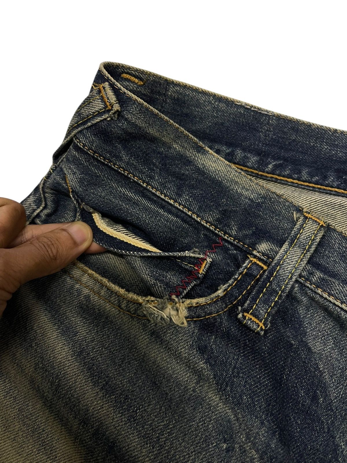 Designer × Fragment Design × Vanquish RARE Denim by Vanquish & Fragment Distressed Jeans Size US 32 / EU 48 - 7 Thumbnail