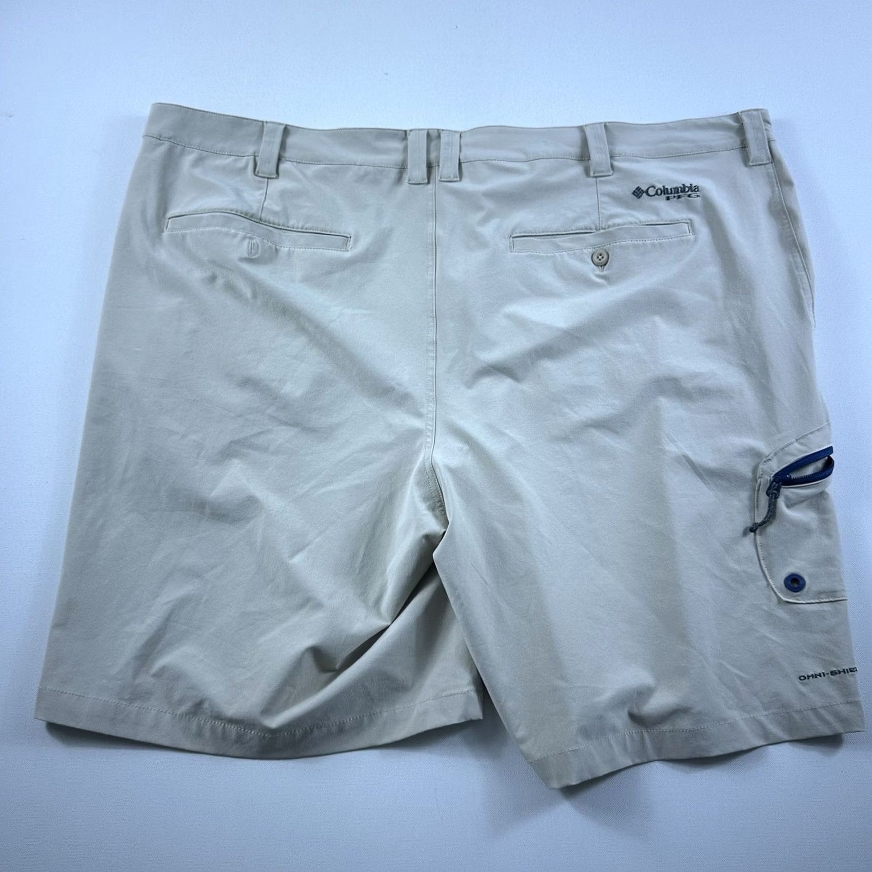 Vintage Columbia PFG Shorts Men’s 48 Beige Terminal Tackle Outdoor Hiking Cargo Holiday? Size US 32 / EU 48 - 2 Thumbnail