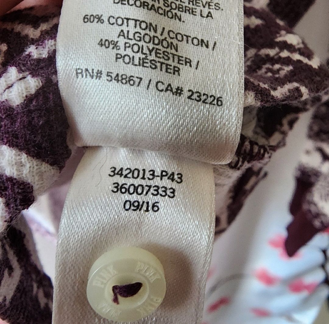 Victoria's Secret Victoria's Secret PINK Thermal Holiday Dog Burgundy LS PJ XS Size XS / US 0-2 / IT 36-38 - 3 Thumbnail