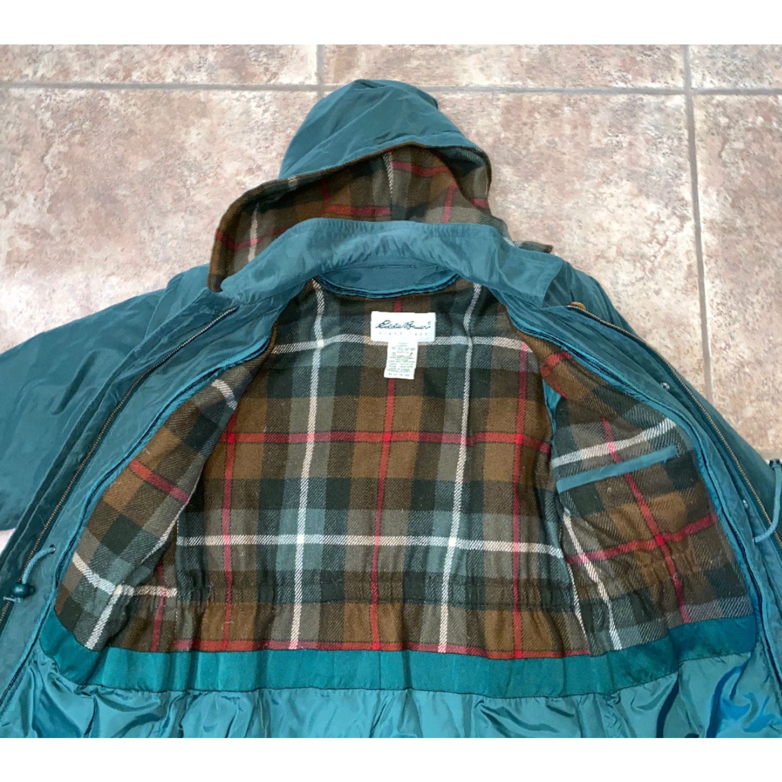 Eddie Bauer VINTAGE Eddie Bauer Jacket Women's Full Zip Green Polyester Plaid Lined Down XS Size XS / US 0-2 / IT 36-38 - 6 Thumbnail
