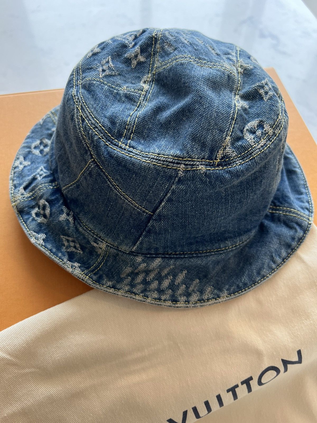 Louis Vuitton Louis Vuitton LV Virgil Nigo Damier Giant Wave Monogram Hat Size ONE SIZE - 3 Thumbnail