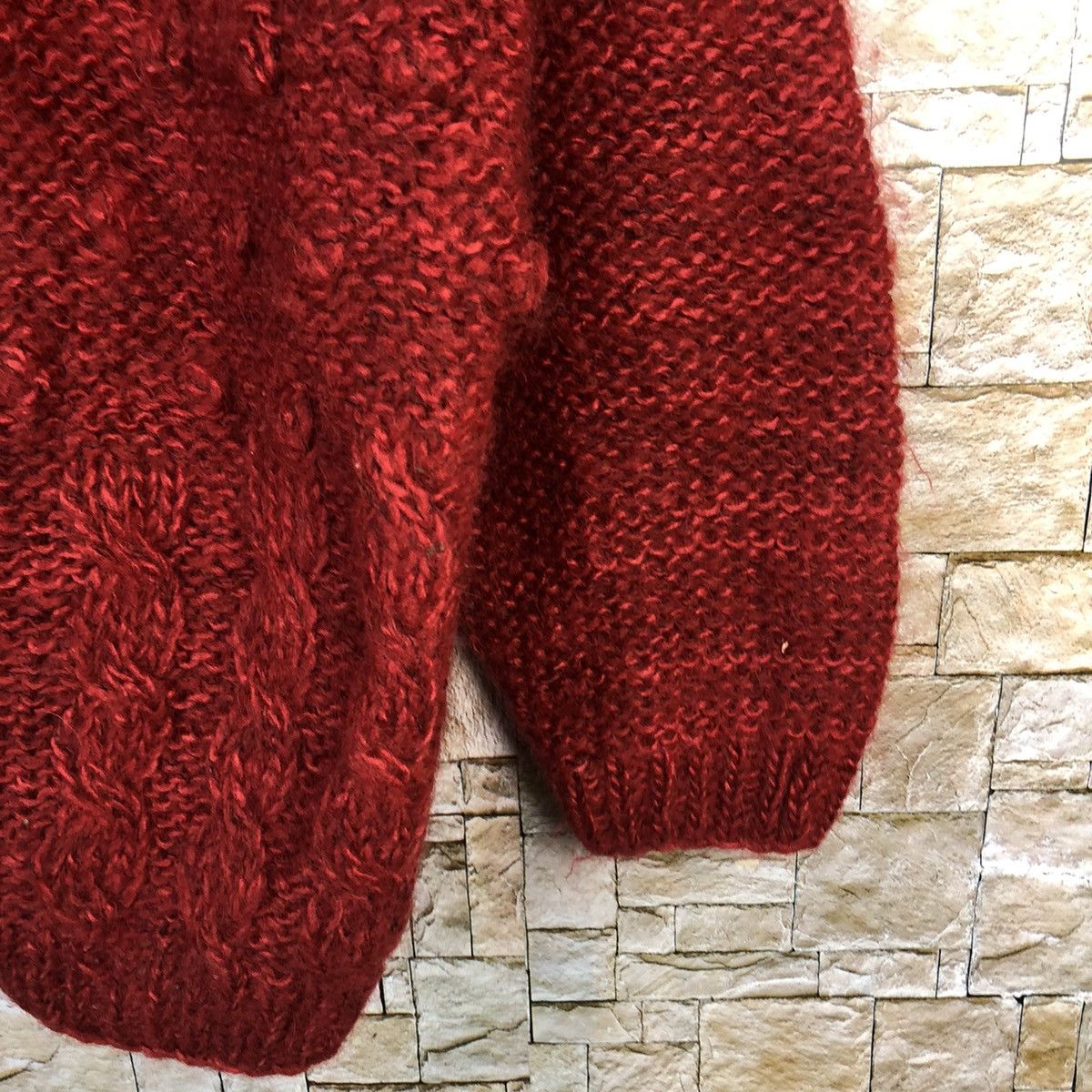 Japanese Brand Piele Red Patterned knitted Cardigan japan #A373 Size S / US 4 / IT 40 - 8 Thumbnail