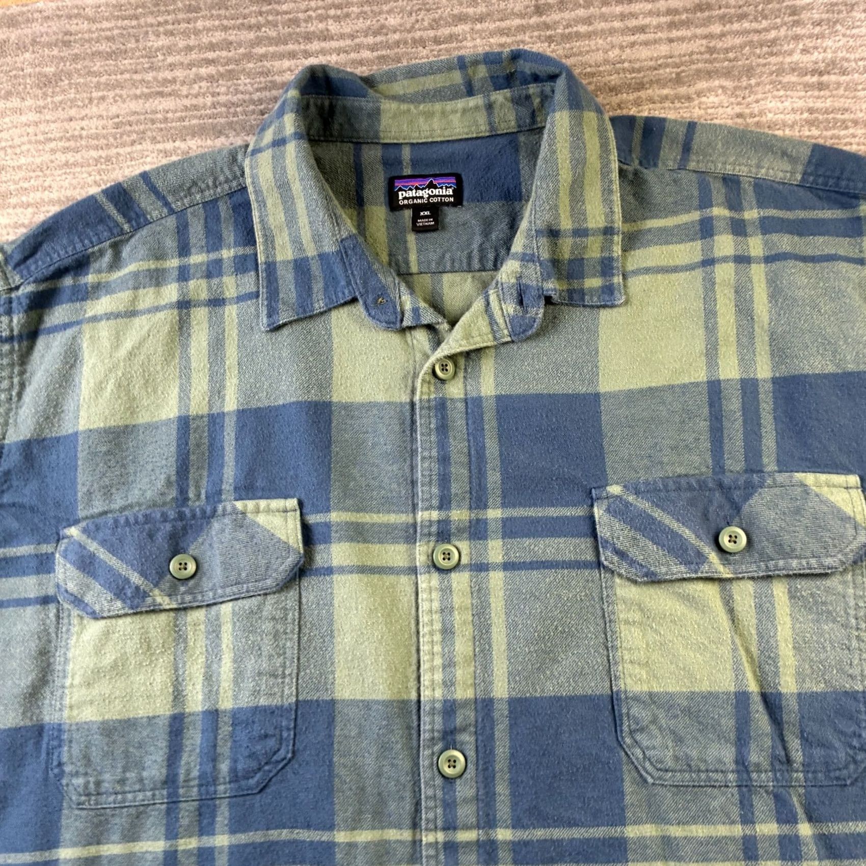 Patagonia Patagonia Shirt Mens 2XL Green Plaid Fjord Flannel Midweight Button Up Organic Size US XXL / EU 58 / 5 - 3 Thumbnail