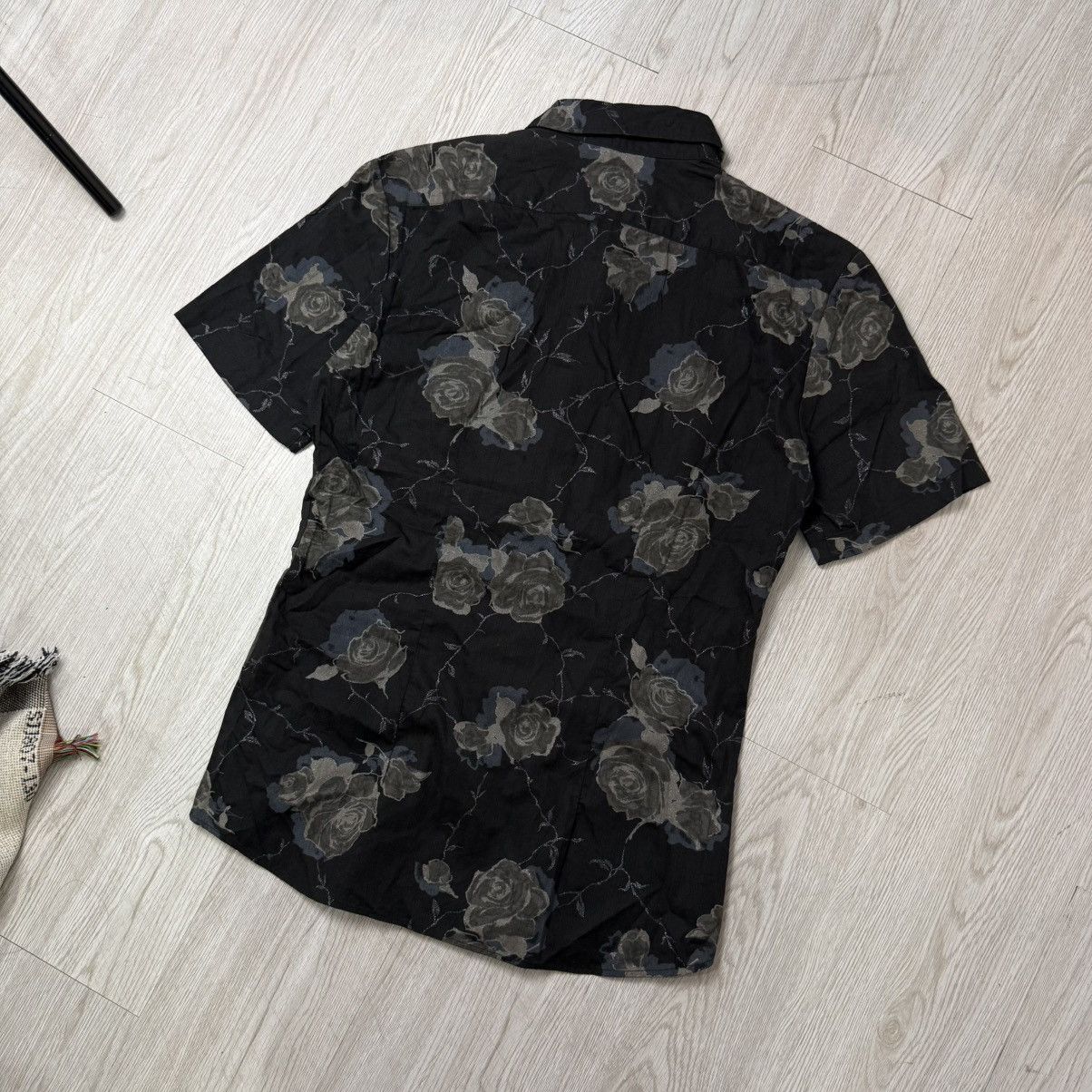 Tornado Mart Tornado Mart flower button up shirt black Size M / US 6-8 / IT 42-44 - 3 Thumbnail