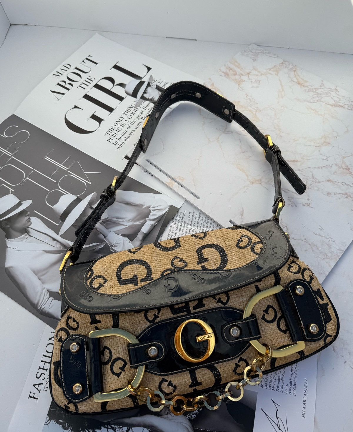 Guess Guess wicker vintage bag Size ONE SIZE - 13 Thumbnail