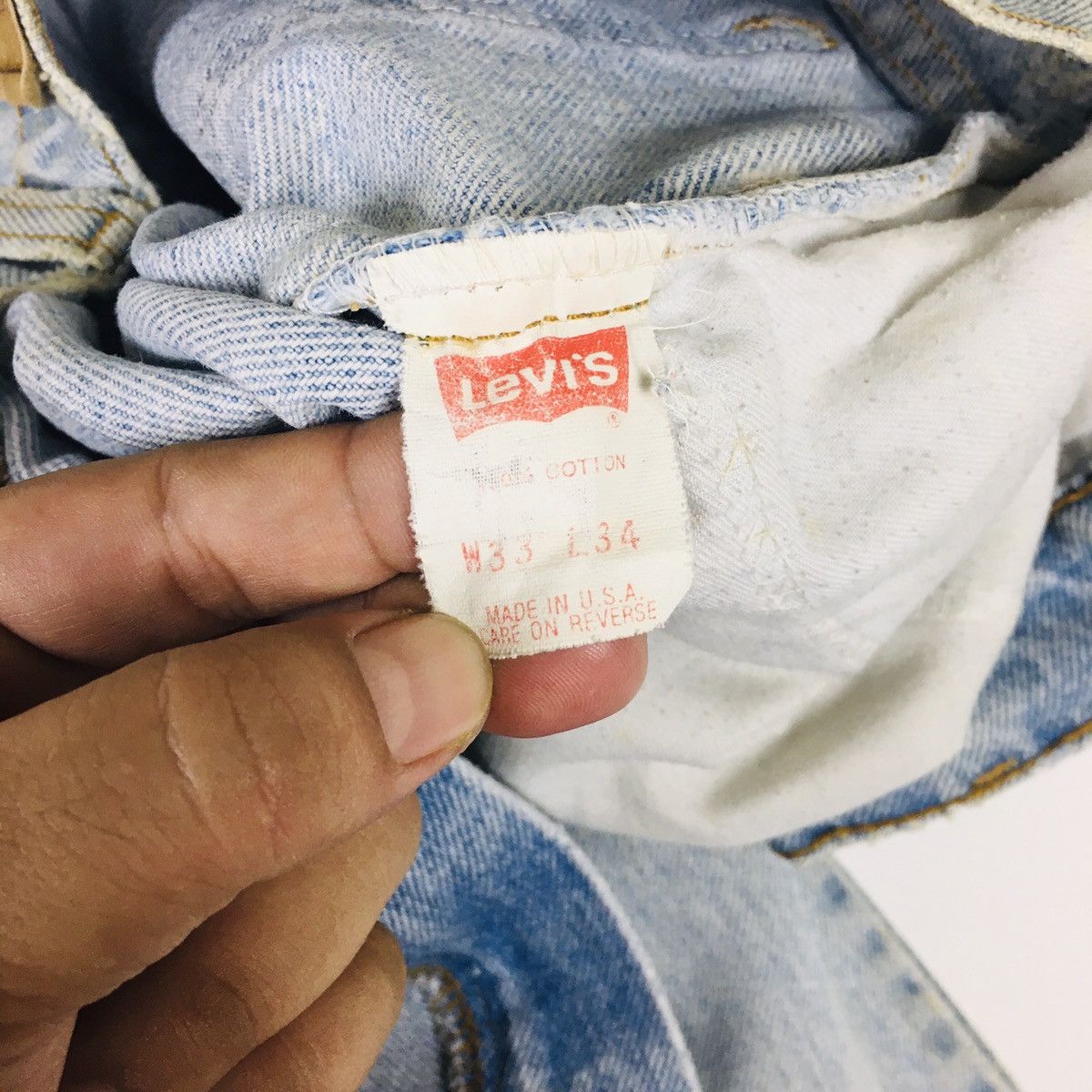 Levi's Vintage 80s Levi’s 550 Orange Tab Made in USA Size US 33 - 10 Thumbnail