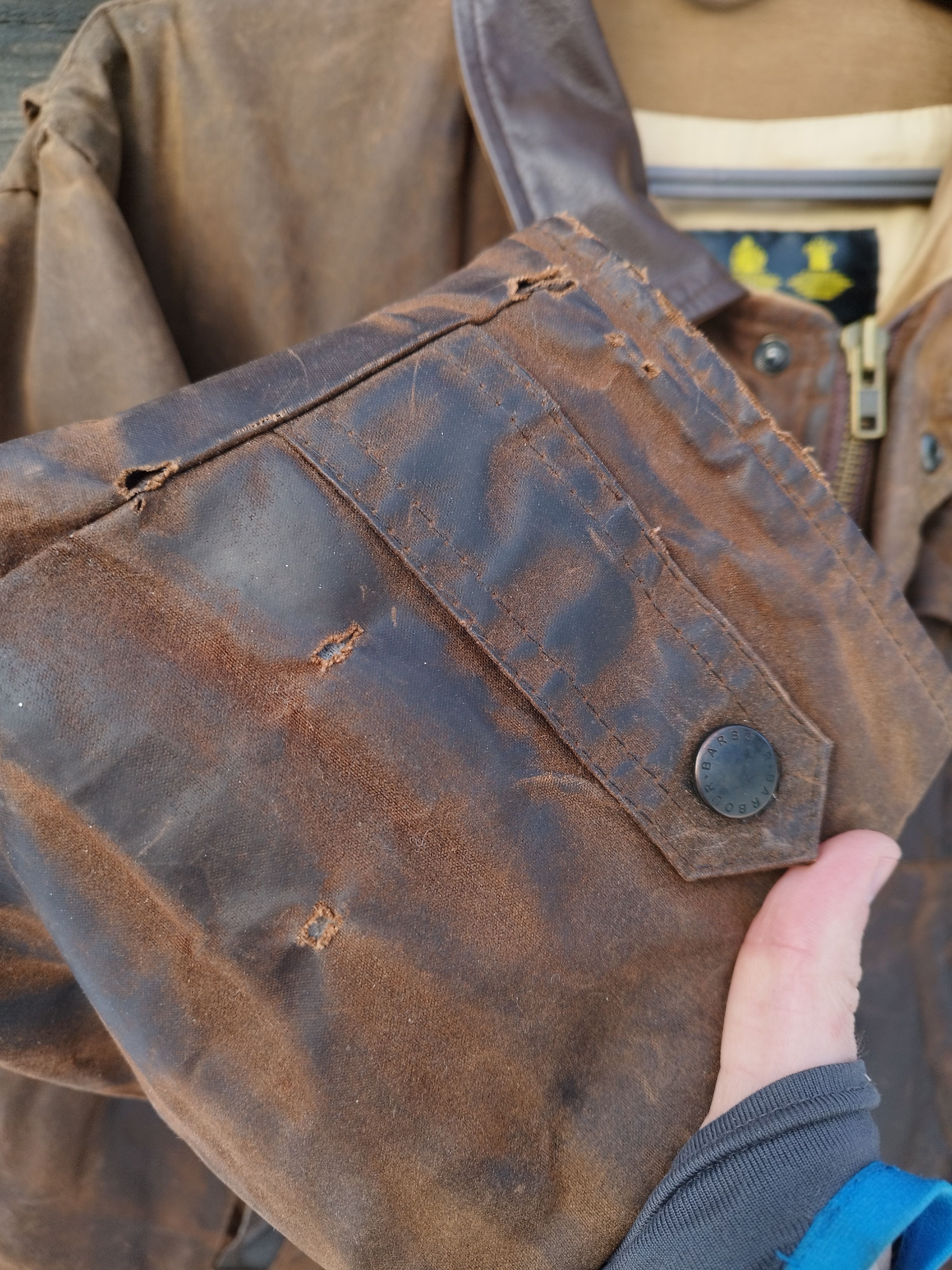 Barbour Barbour A1550 Bushman Waxed Cotton Jacket Brown Size M Size US M / EU 48-50 / 2 - 9 Thumbnail