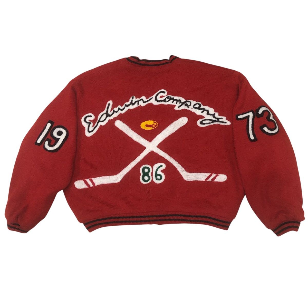 Edwin × Japanese Brand 86’ Edwin Knit Sherpa V Neck Jacket Sweater Size US M / EU 48-50 / 2 - 1 Thumbnail