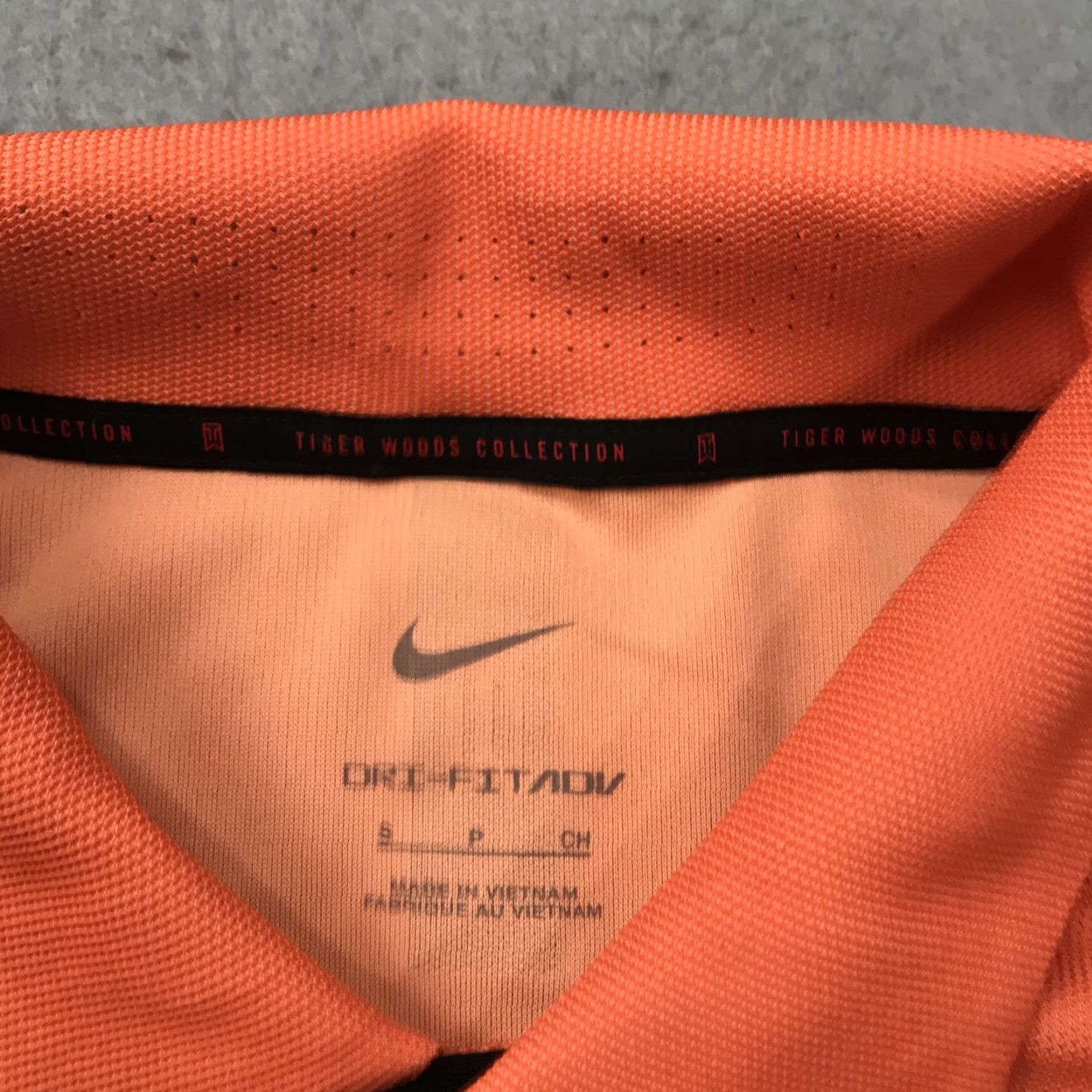 Nike Nike Golf Polo Shirt Mens Small Orange Tiger Woods Snapt Dri Fit ADV Performance Baseball? Size US S / EU 44-46 / 1 - 3 Thumbnail