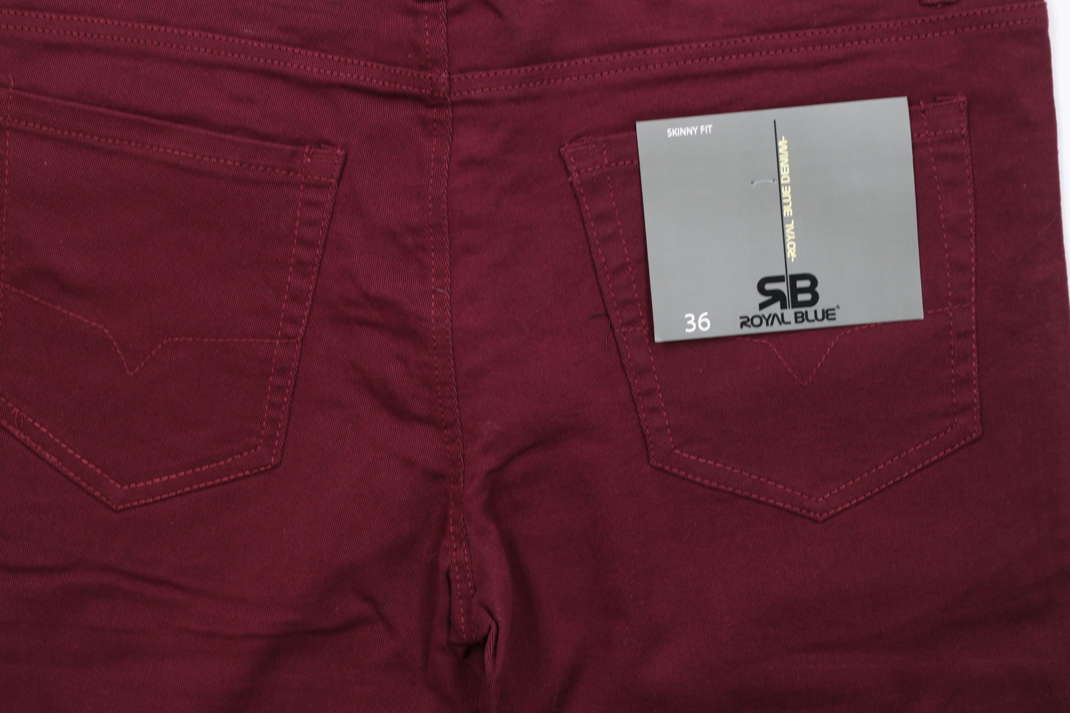 Vintage Deadstock Y2K Streetwear Fit Denim Jean Shorts Burgundy Red Size US 36 / EU 52 - 9 Thumbnail