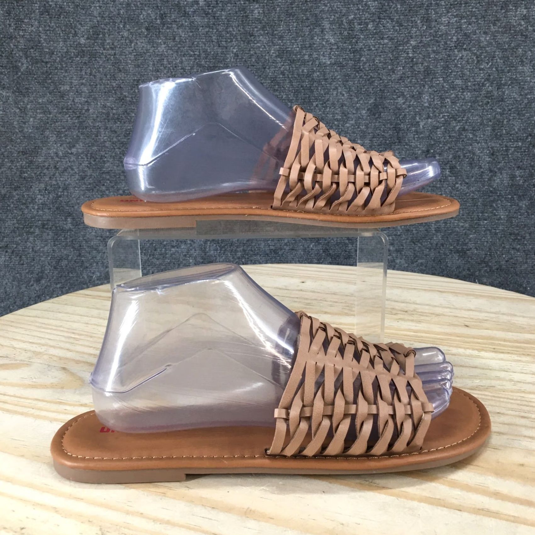 Vintage Unionbay Sandals Womens 8.5 M Rowan Slide Brown Faux Leather Casual Flats NEW Size US 9 / IT 39 - 2 Thumbnail