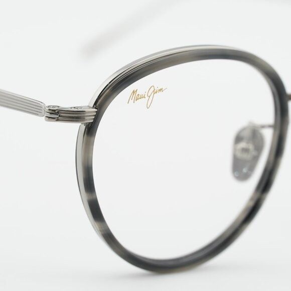 Maui Jim Maui Jim MJO 2420 02C Eyeglasses Silver/Grey 46mm Round Fram Size ONE SIZE - 7 Thumbnail