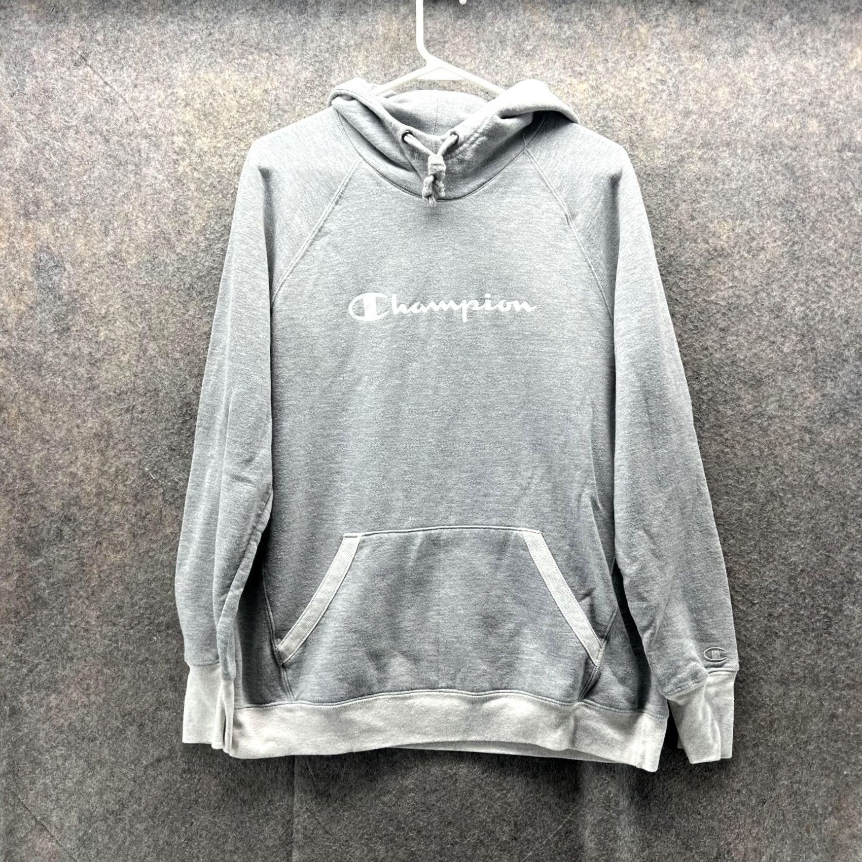 Champion VINTAGE Champion Sweater Men Large Hoodie Jacket Gray White Pullover Size US L / EU 52-54 / 3 - 2 Thumbnail