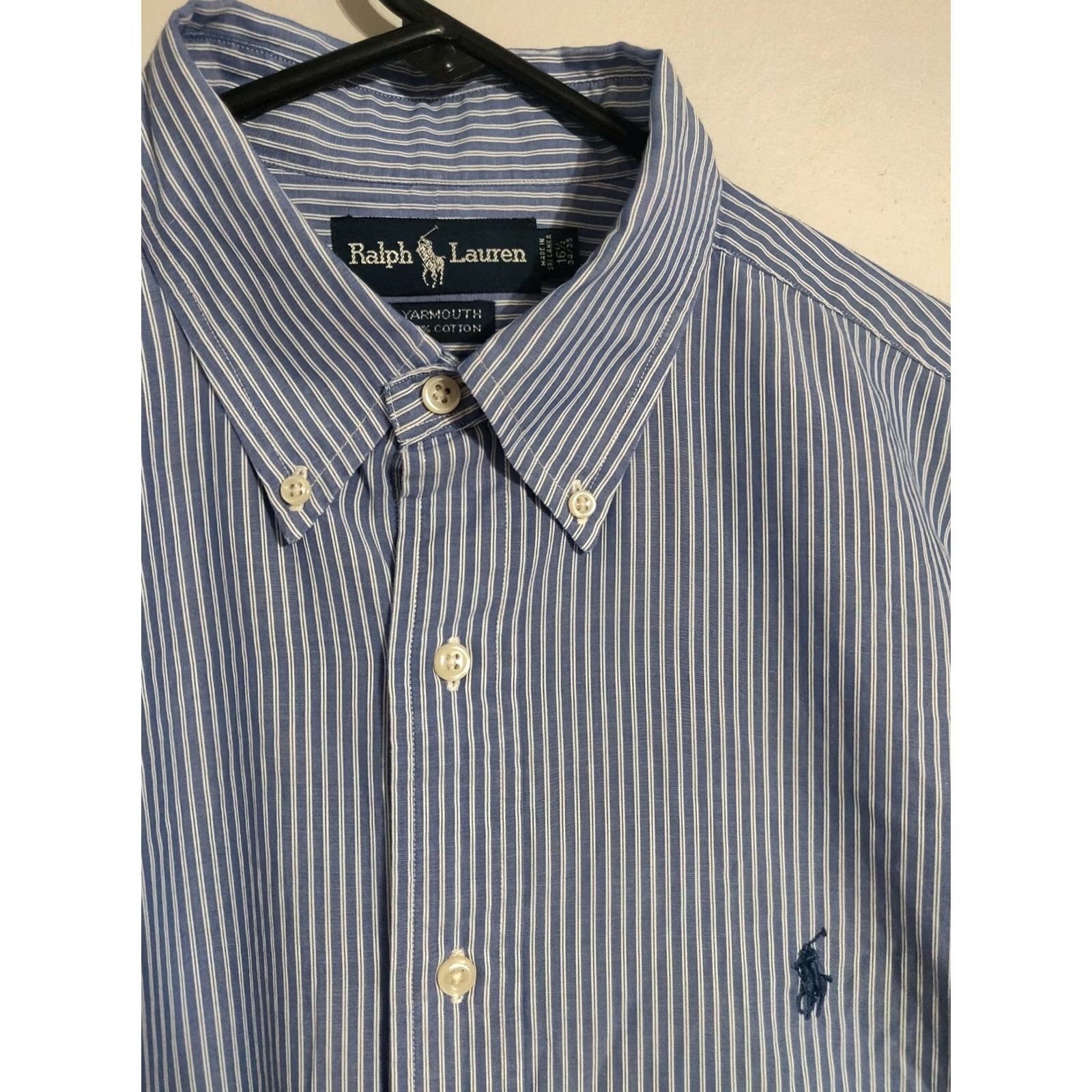 Polo Ralph Lauren Polo Ralph Lauren Yarmouth Blue Stripes L/S Button Up Shirt Men's 16.5 34/35 Size US XL / EU 56 / 4 - 2 Thumbnail