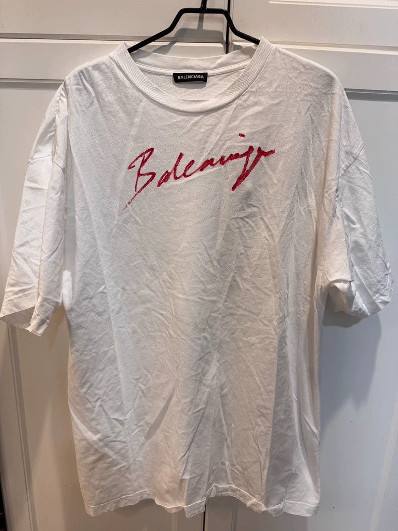 Balenciaga Balenciaga Cursive Short Sleeve 2501-Nextarrow Size US XS / EU 42 / 0 - 1 Thumbnail