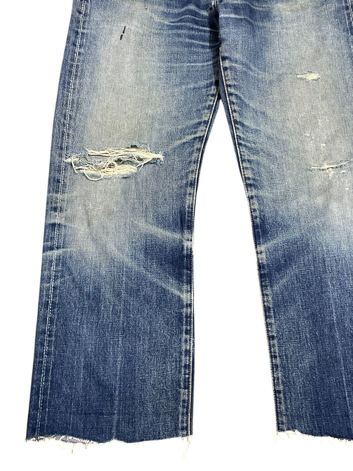 Levi's Vintage 80s Levi’s Big E Salvaged Distressed Cropped Jeans Size US 31 - 7 Thumbnail