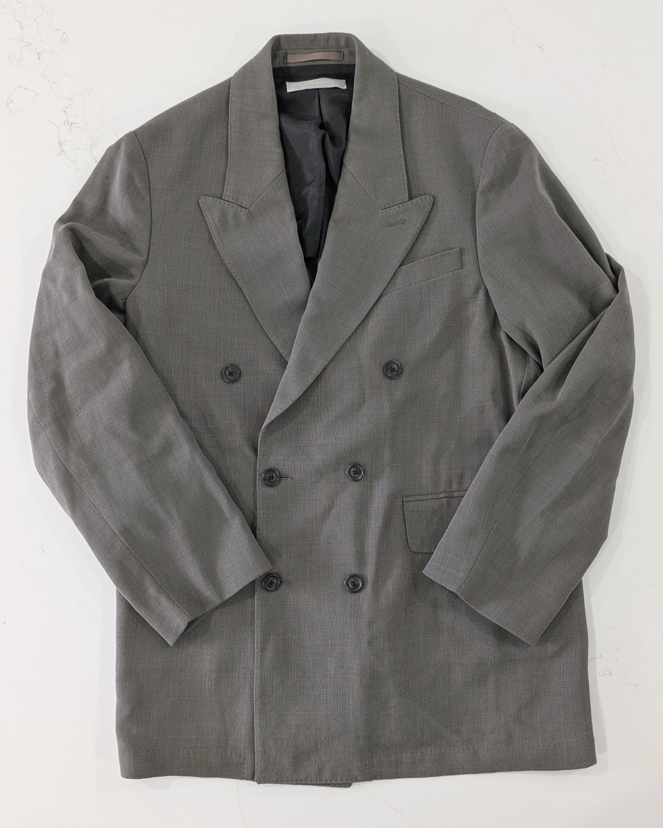 Our Legacy OUR LEGACY Sharp DB Blazer 52 XL Double Grey Weave Size 42L - 3 Thumbnail