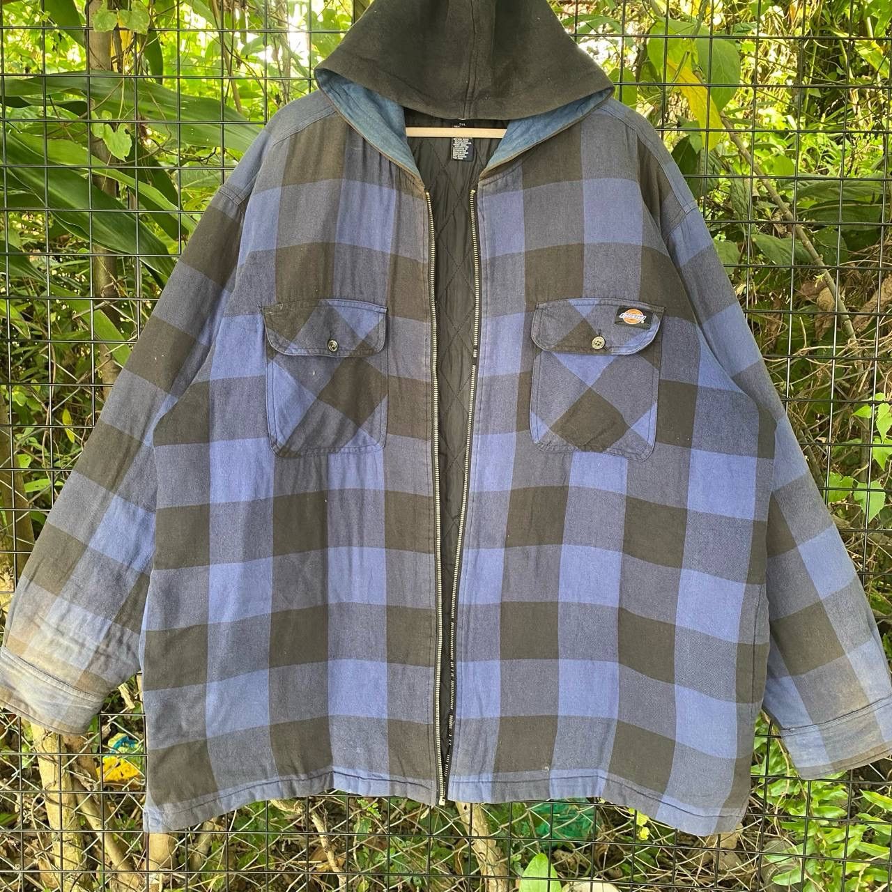 Dickies × Vintage Vtg Diekies Checkered Baggy Outdoor Jacket Size US XXL / EU 58 / 5 - 2 Thumbnail