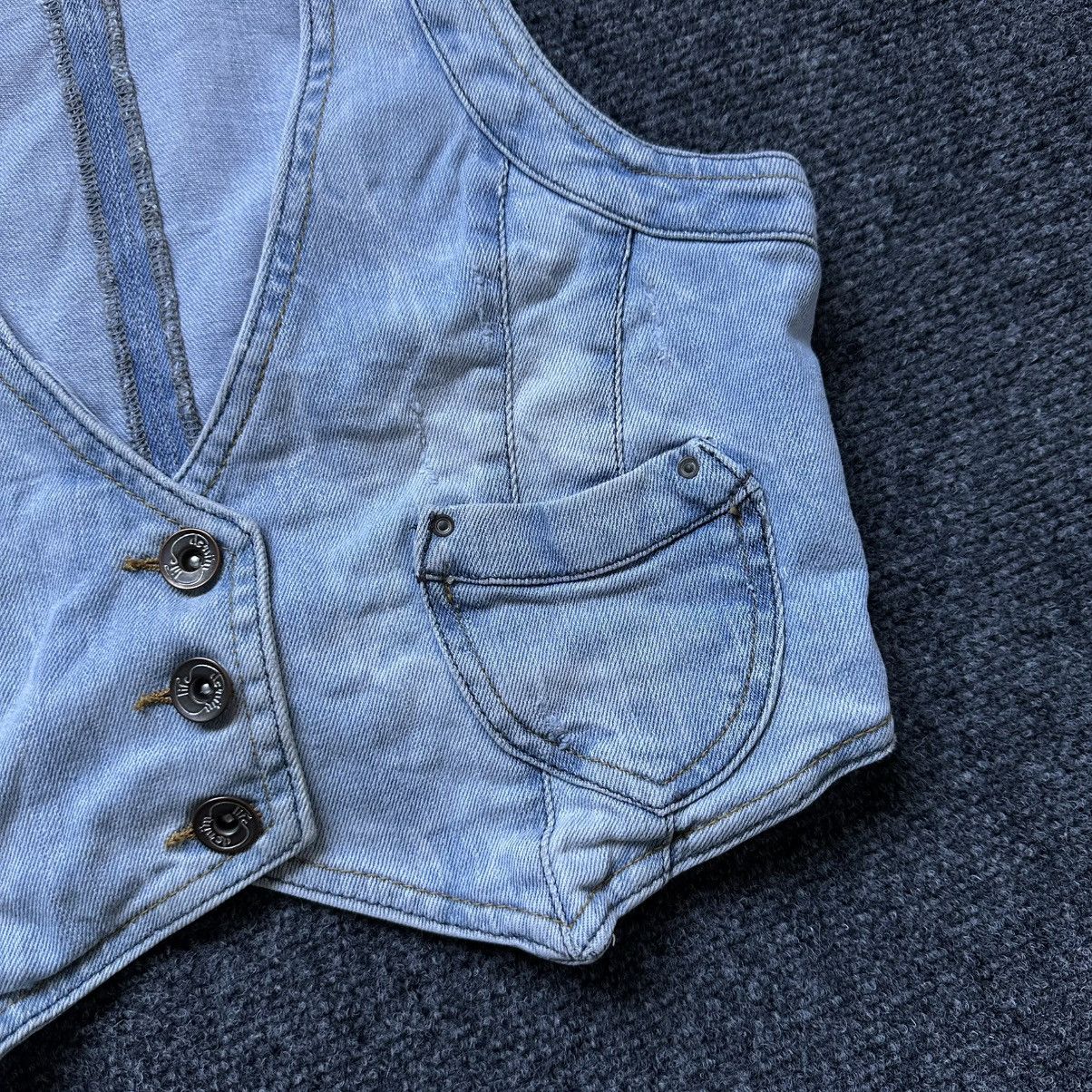 Hypebeast VTG Women’s Denim Vest By Pimkie Size M Y2K 00s USA Hype Size M / US 6-8 / IT 42-44 - 8 Thumbnail