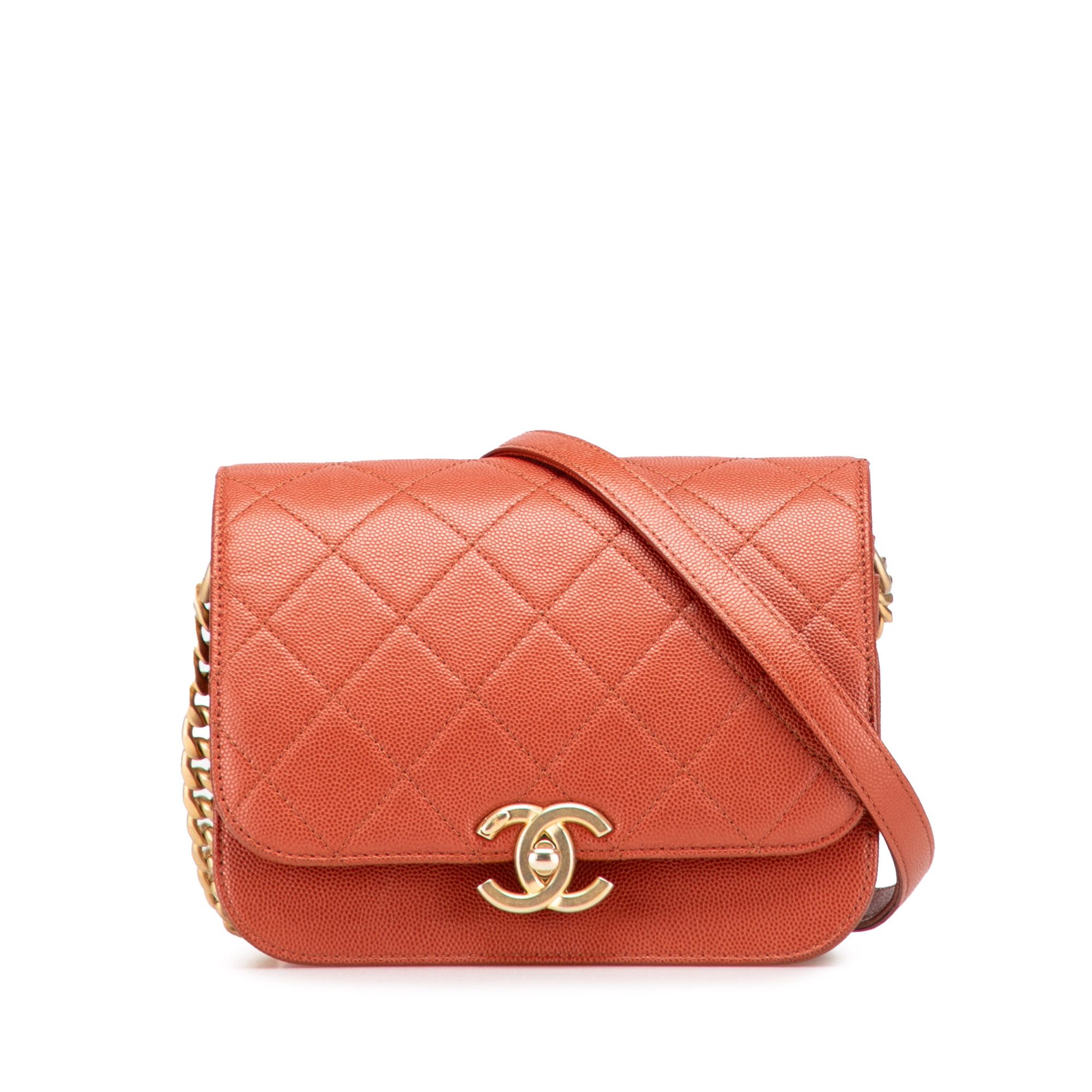 Chanel Chanel Mini CC Quilted Caviar Messenger Single Flap Size ONE SIZE - 1 Thumbnail