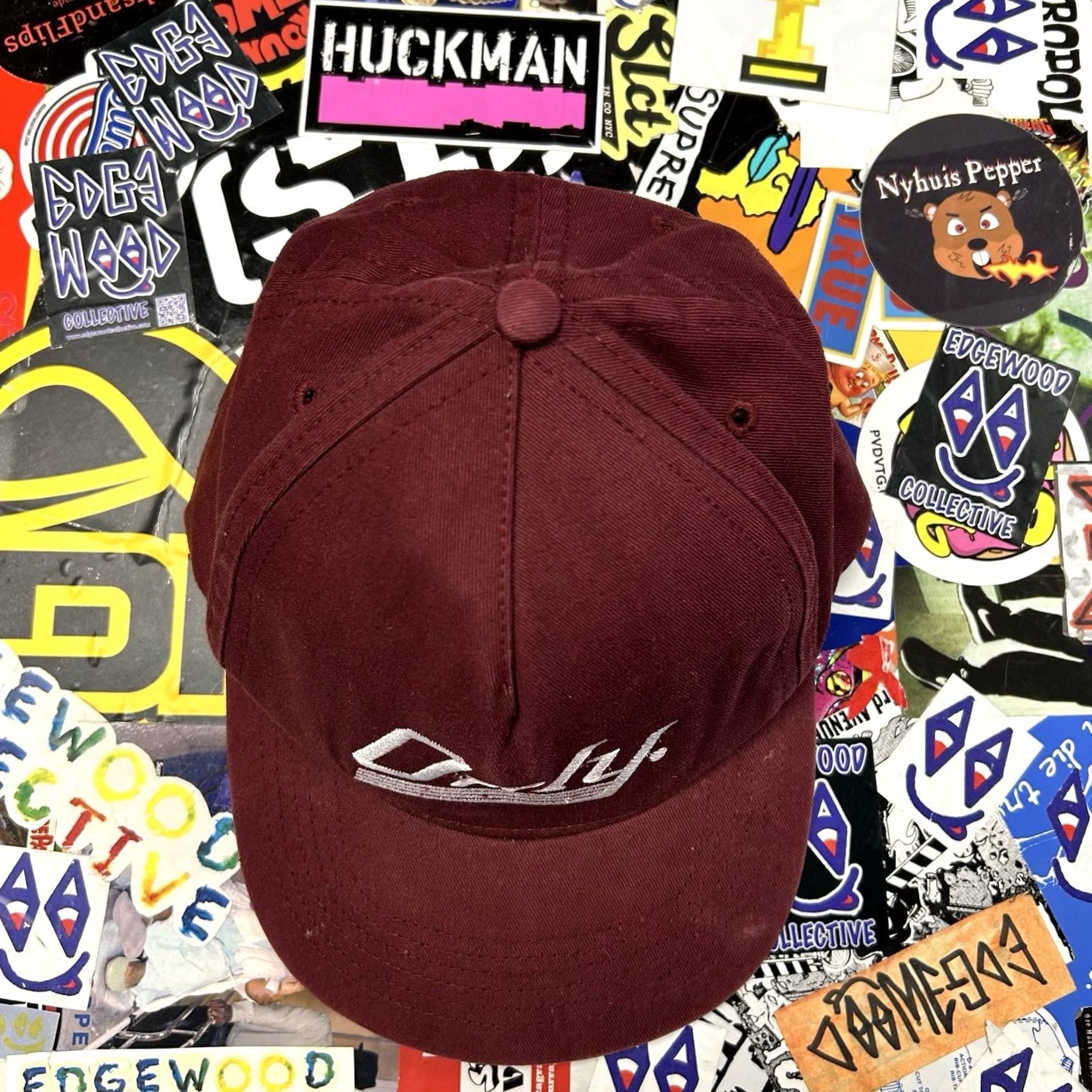 Only NY VINTAGE Only NY Hat Mens One Size Maroon Red Snapback Cap Made USA Skateboarding Streetwear Size ONE SIZE - 6 Thumbnail
