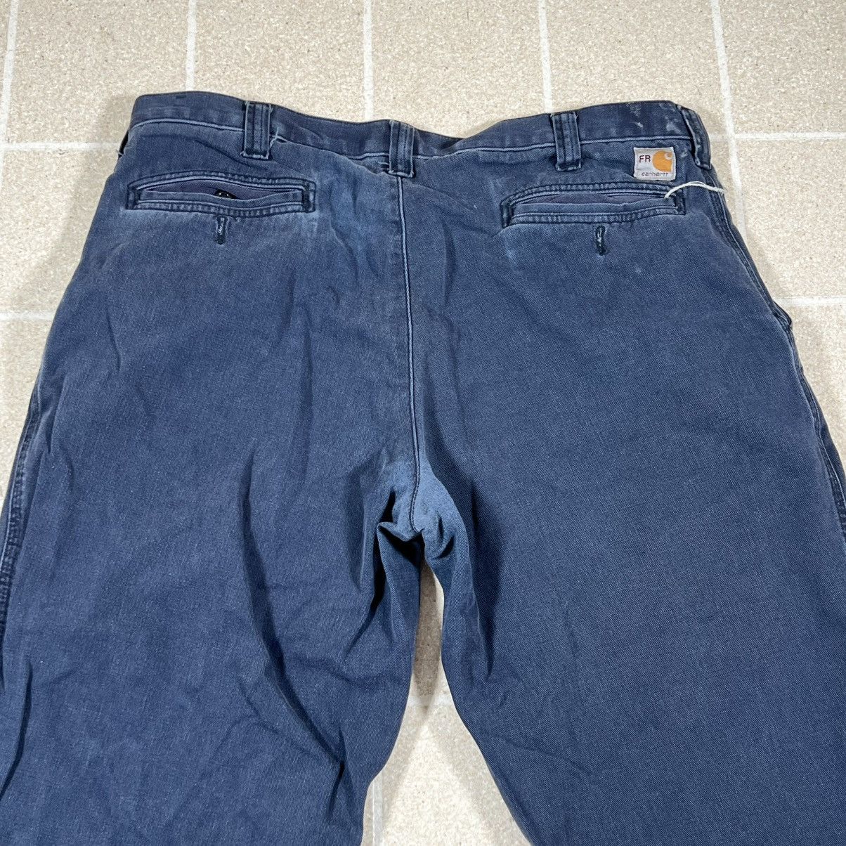 Carhartt Carhartt FR Pants Navy Blue Flame Resistant Utility Workwear Size US 38 / EU 54 - 7 Thumbnail