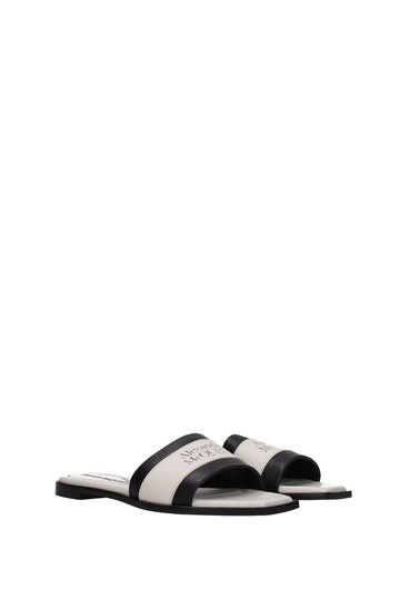 Alexander McQueen o1y0225 Slides in Black & White Size US 6 / IT 36 - 2 Thumbnail