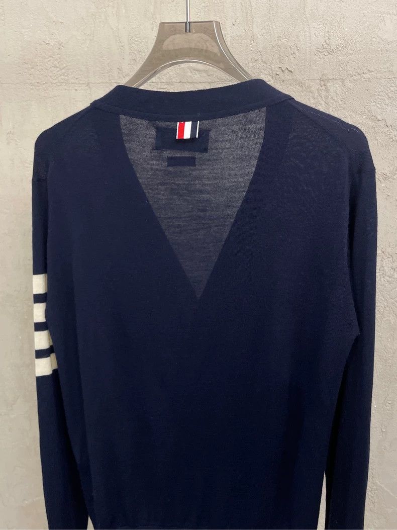 Thom Browne Thom browne Dark blue four-striped wool cardigan jacket 250 Size US S / EU 44-46 / 1 - 4 Thumbnail