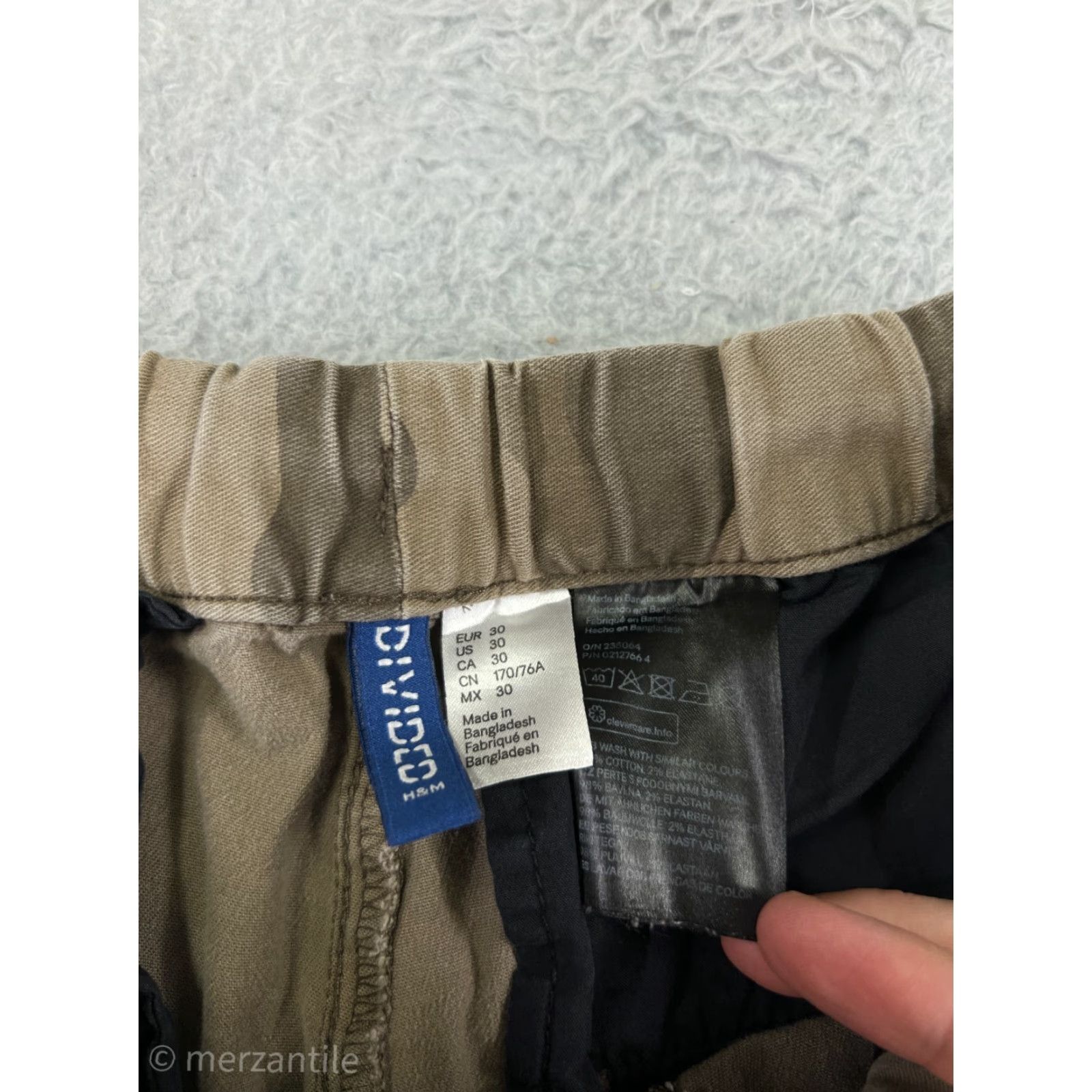 Vintage Divided Womens Cargo Pants 30 Brown Woodland Camouflage Cotton Canvas Inseam 26" Regular Tapered Size 30" / US 8 / IT 44 - 3 Thumbnail