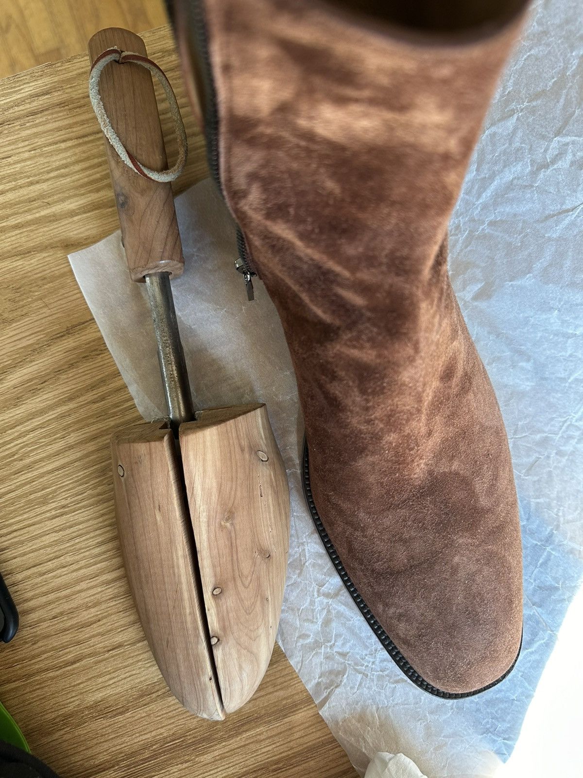 Christian Louboutin Christian Louboutin Brown Hustington Men's Suede Boot Size US 10.5 / EU 43-44 - 13 Thumbnail