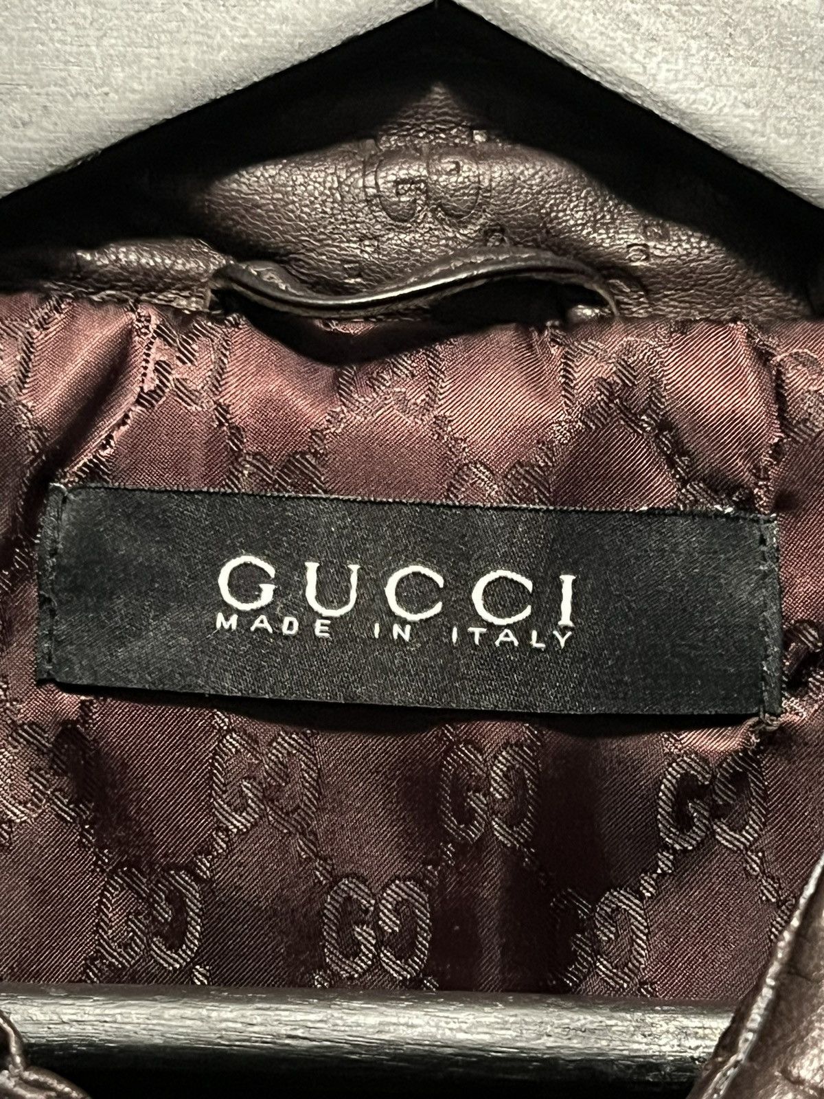 Gucci Gucci Brown Leather Jacket Monogram Size US S / EU 44-46 / 1 - 7 Thumbnail
