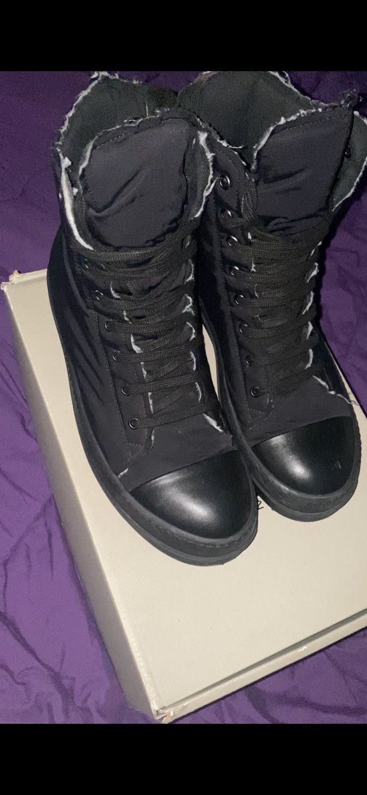 image of Rick Owens Ramones Shoes in Black, Men's (Size 8)