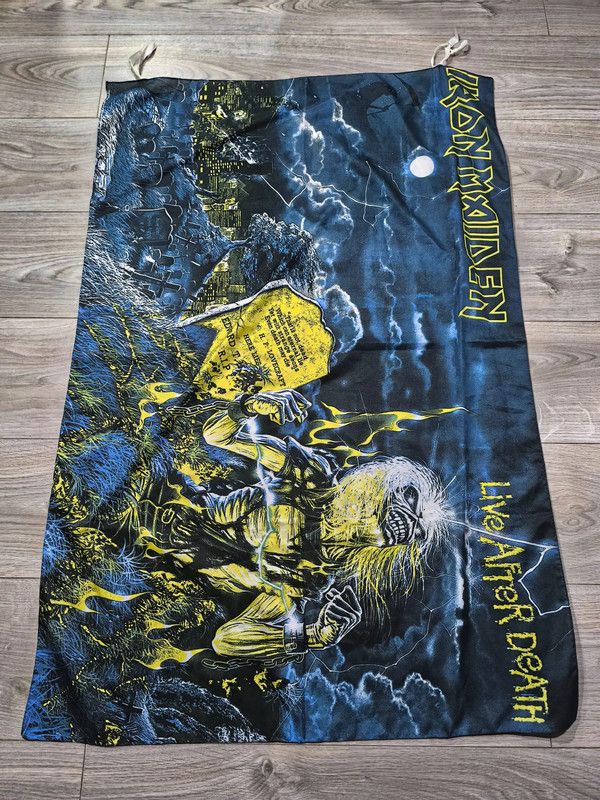 Iron Maiden × Vintage vintage 1985 iron maiden live after death flag banner Size ONE SIZE - 1 Thumbnail