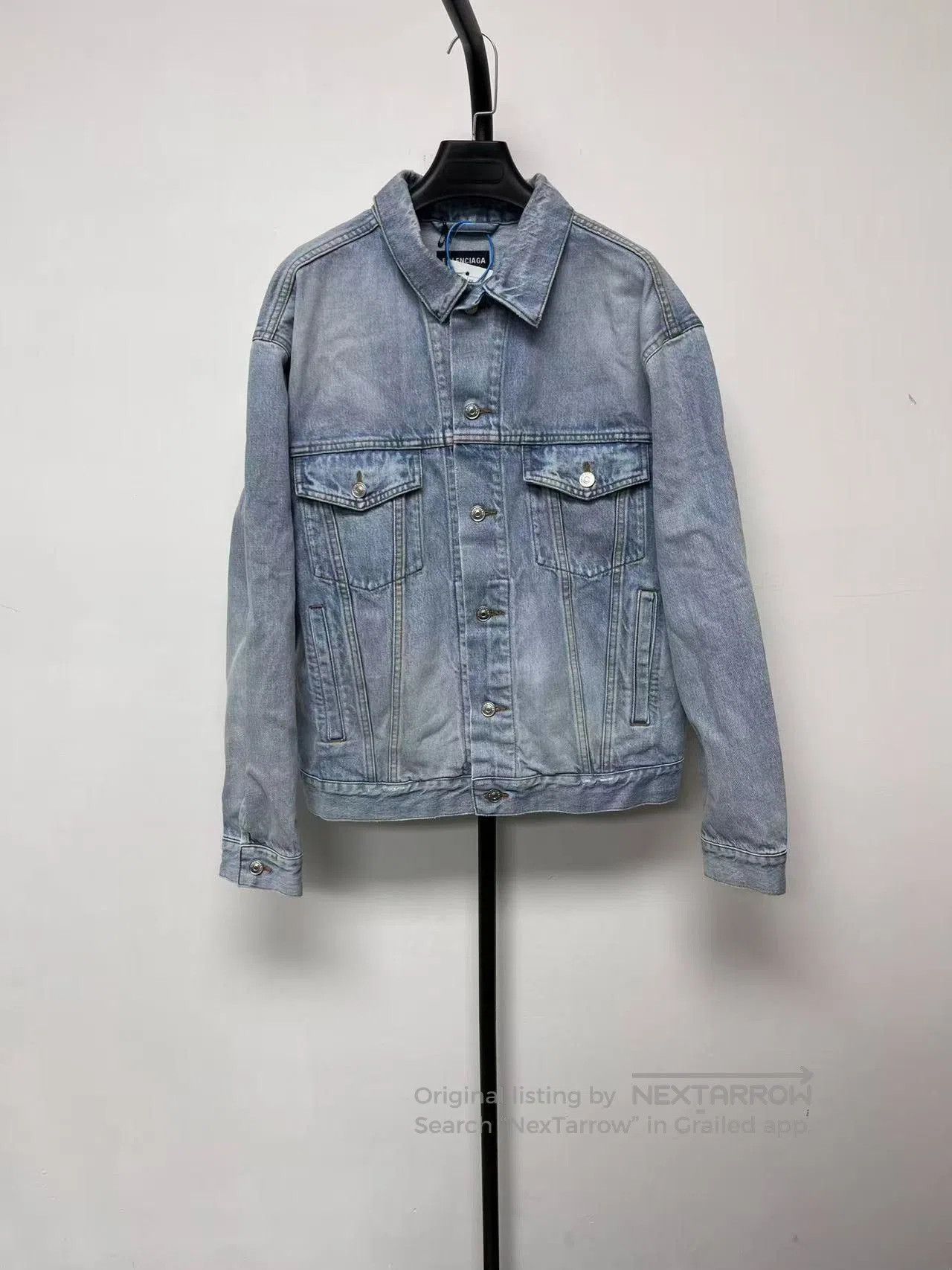 Balenciaga Balenciaga Back Logo Denim Jacket. Size US M / EU 48-50 / 2 - 2 Thumbnail