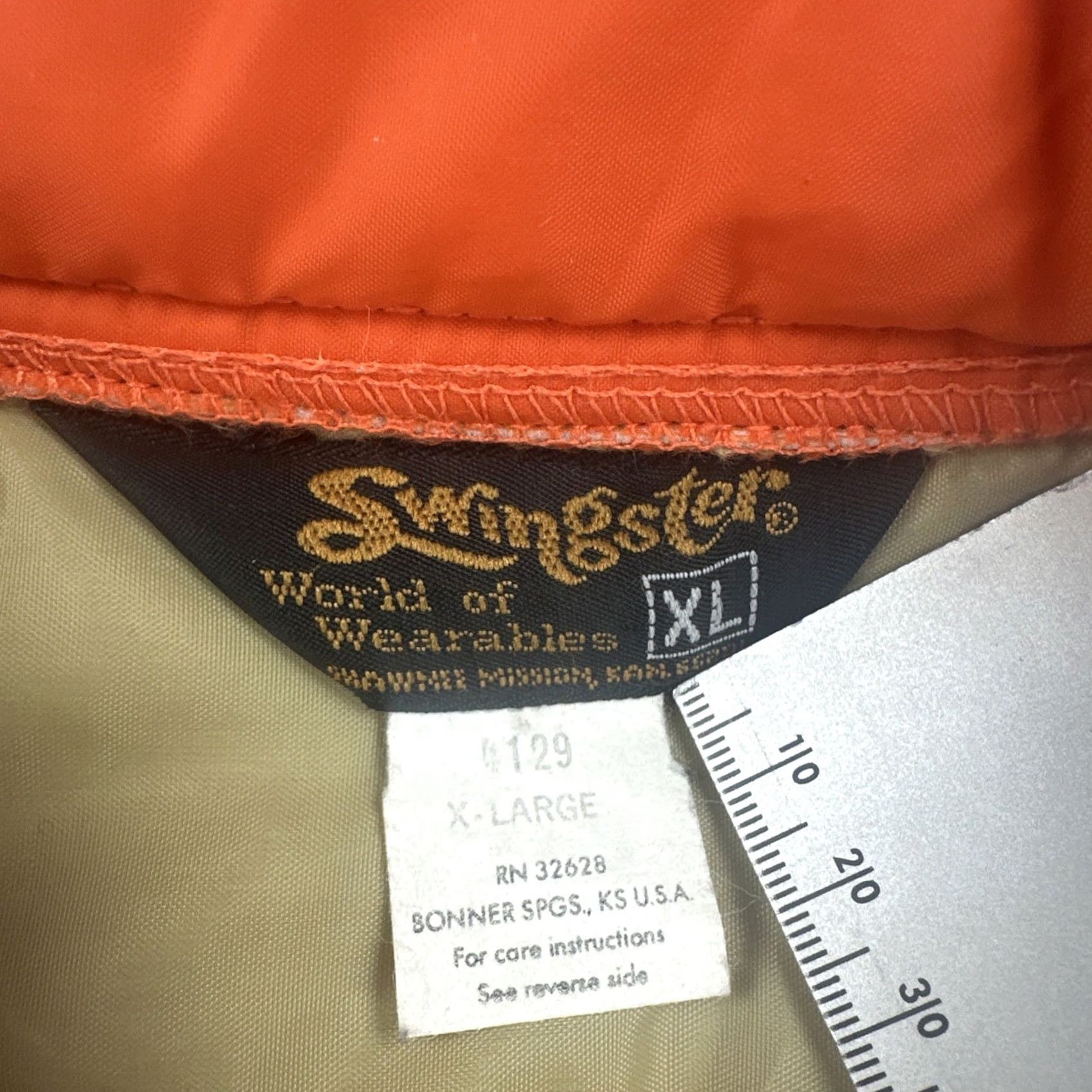 Vintage VINTAGE Swingsters World Of Wearables Vest XL Orange Hunting USA Made Men Counter 15-6 Size US XL / EU 56 / 4 - 7 Thumbnail